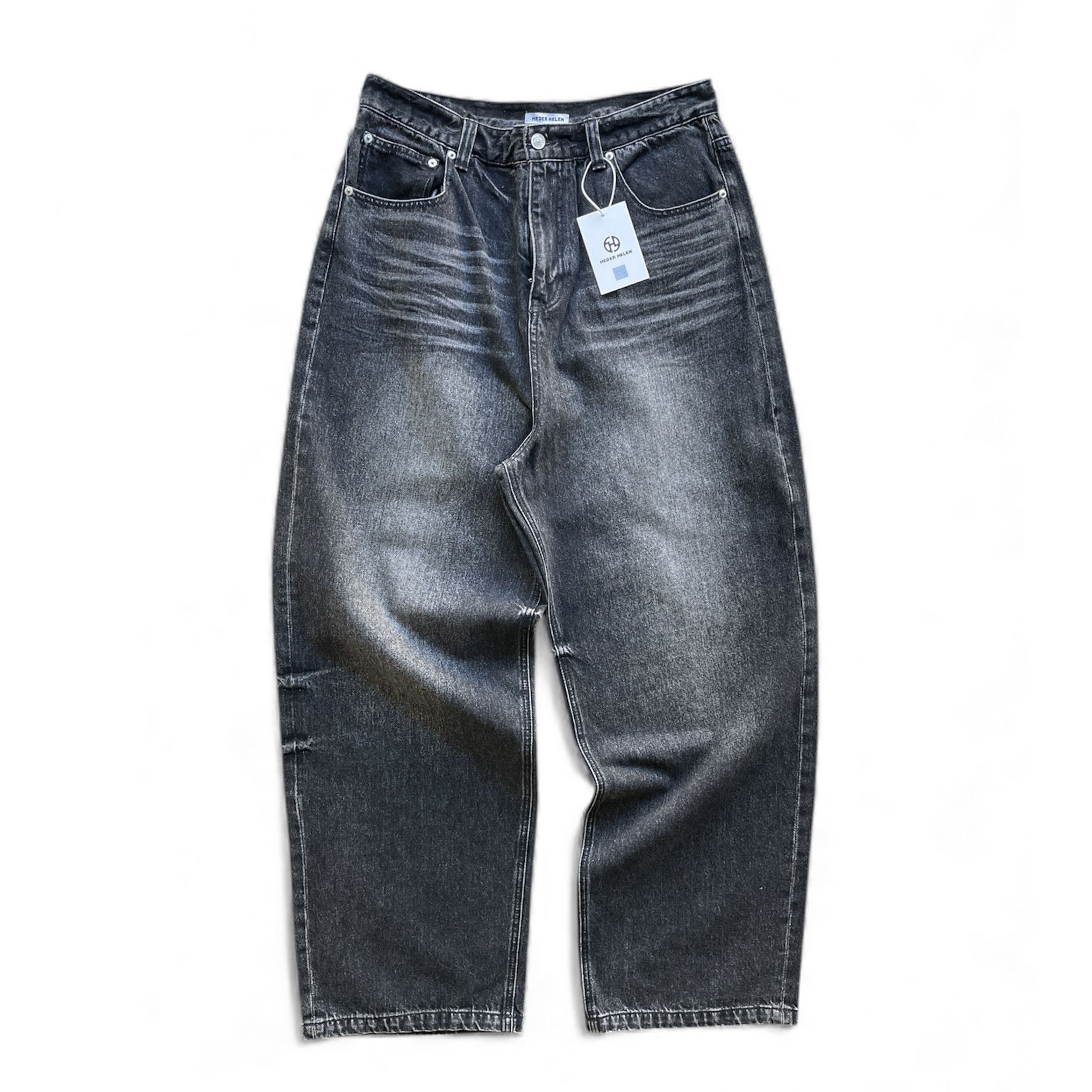 Japanese Brand Baggy skater hiphop washed and faded denim jeans Size US 34 / EU 50 - 1 Thumbnail