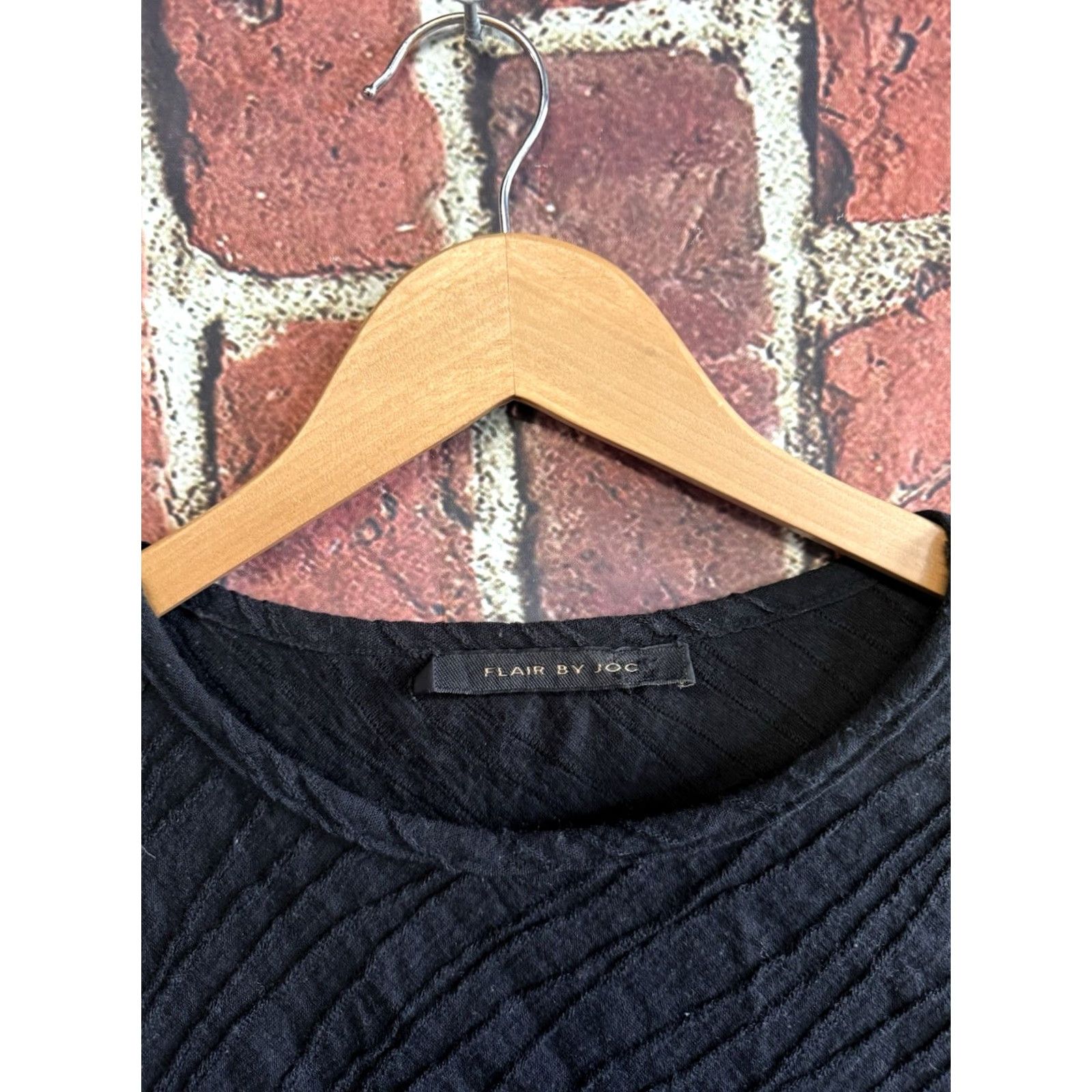 Vintage VINTAGE Flair By Joc Womens Black Short Sleeve Wool T-Shirt 38 Size 38 Mens Womens Girls Size XS / US 0-2 / IT 36-38 - 3 Thumbnail