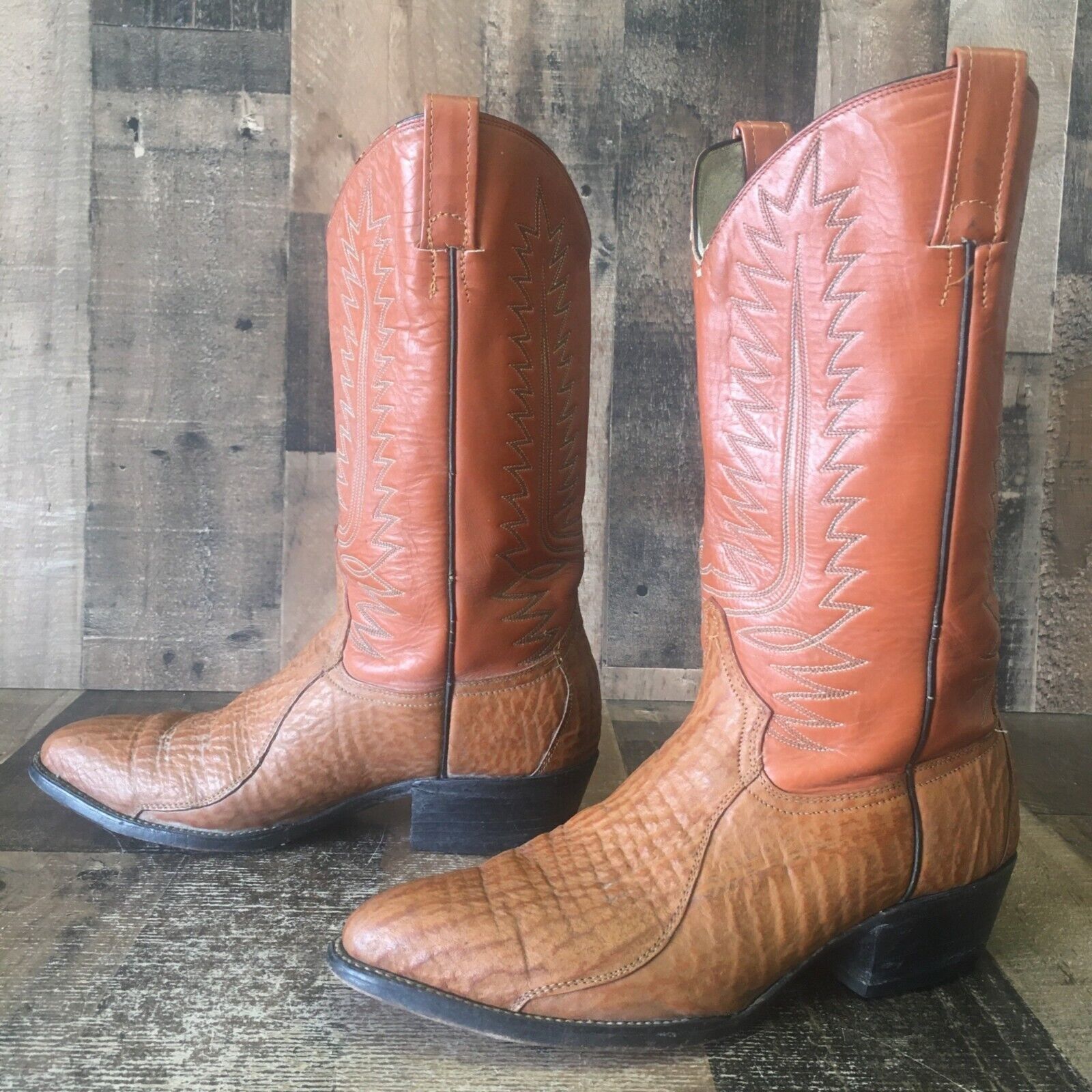 Cowtown Vtg Shark Skin 2024 Cowboy Boots Mens 12 E