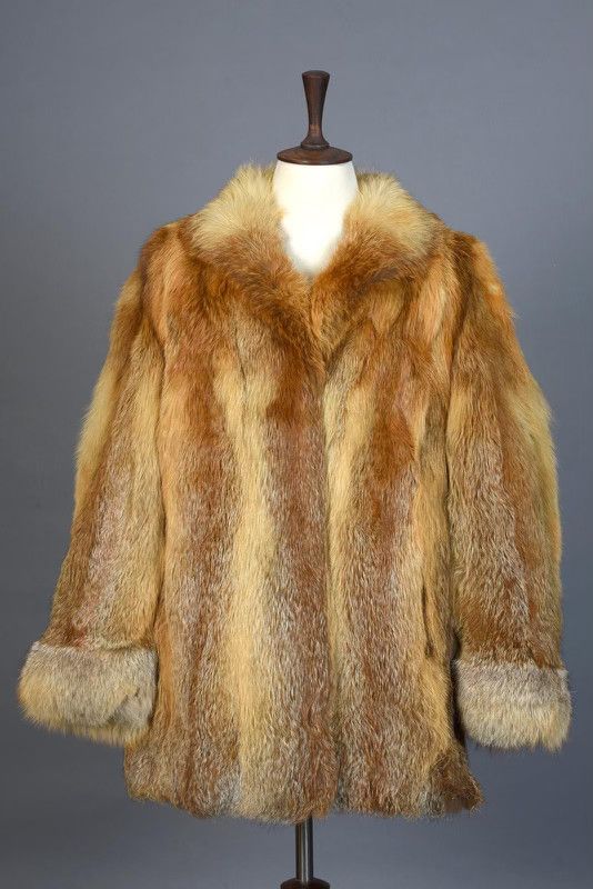 image of Mink Fur Coat Blonde Red Fox Jacket, Women's