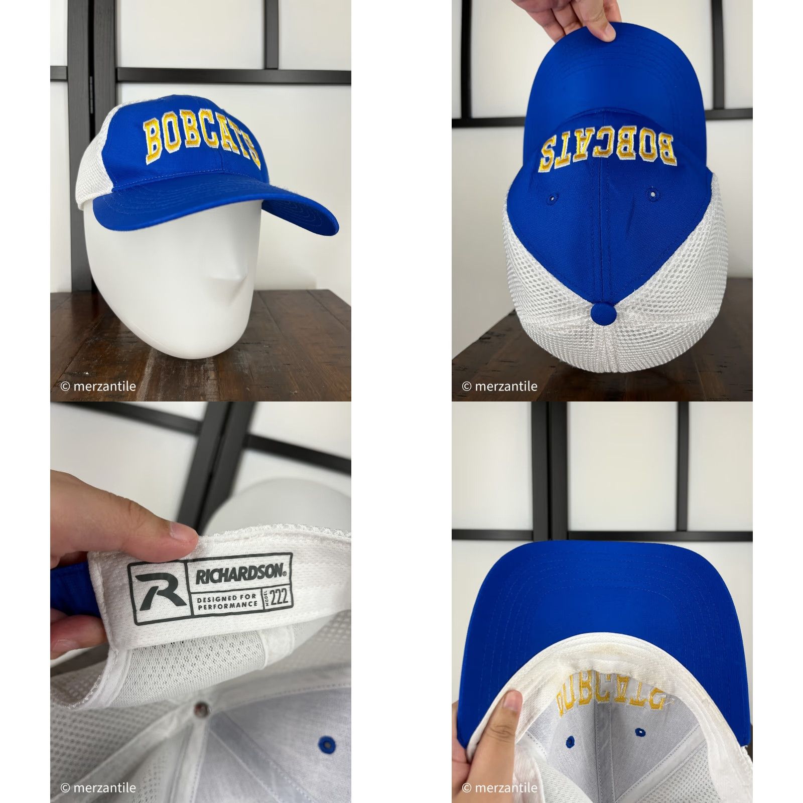 Vintage Bobcats Hat Cap Trucker Adult One Size Blue Sports Lightweight Baseball Cap Mens Size ONE SIZE - 8 Thumbnail