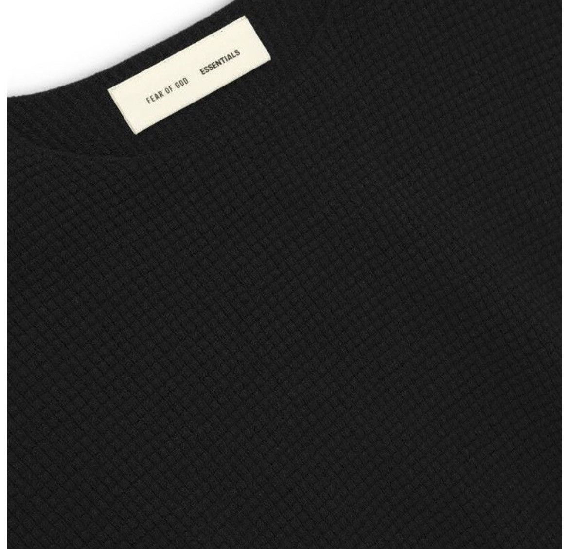 Fear of God Essentials vintage black waffle crewneck Size US S / EU 44-46 / 1 - 3 Thumbnail