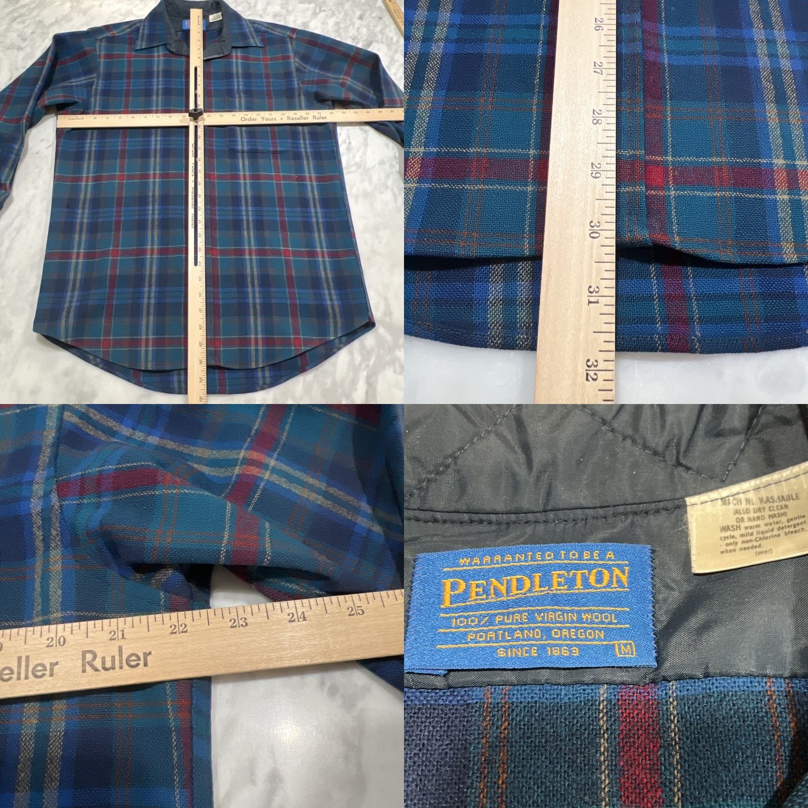 Pendleton Pendleton Wool Shirt Men M Pocket Long Sleeve Plaid Holes Multicolor USA Outdoor Classic Button-Up Size US M / EU 48-50 / 2 - 8 Thumbnail