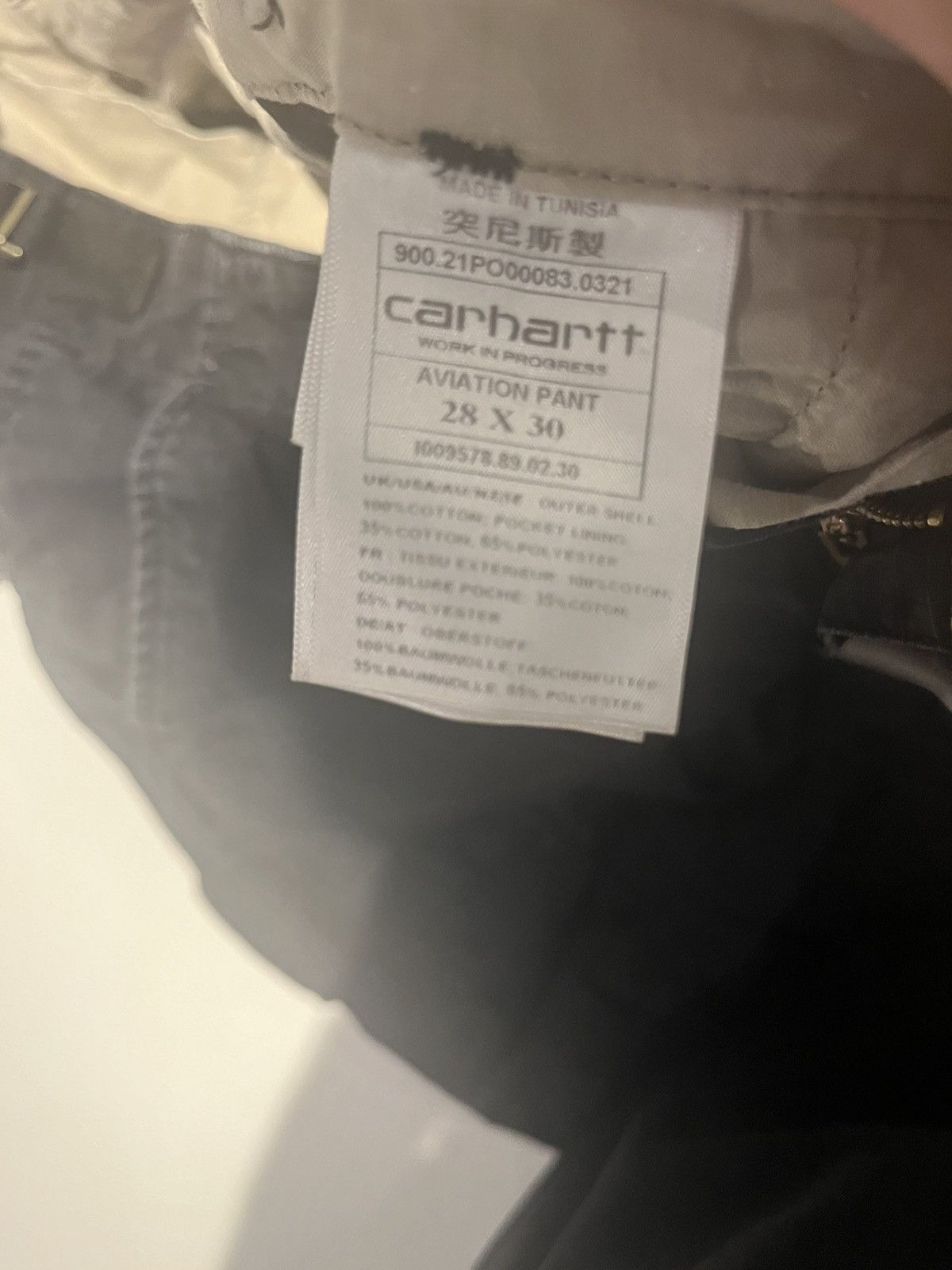 Carhartt Wip Carhartt WIP aviation pants black 28 waist x 30 inseam Size US 28 / EU 44 - 2 Thumbnail