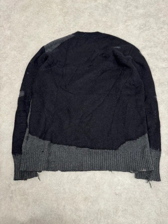 Diesel 2000s Diesel Spiderweb Destroyed Grey Wool Sweater Size US M / EU 48-50 / 2 - 7 Thumbnail