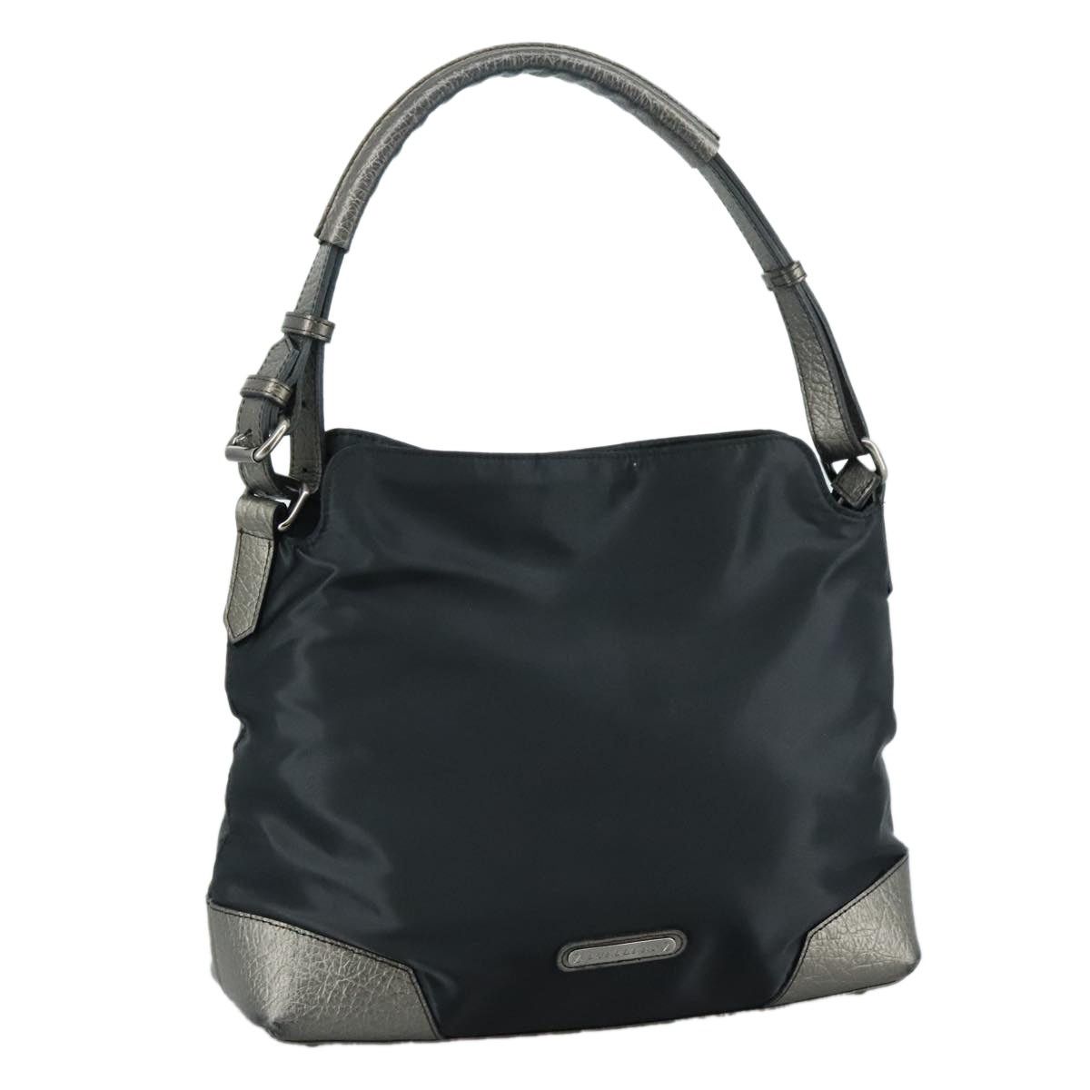 Burberry Burberry Shoulder Bag Nylon Leather Black Silver Size ONE SIZE - 1 Thumbnail