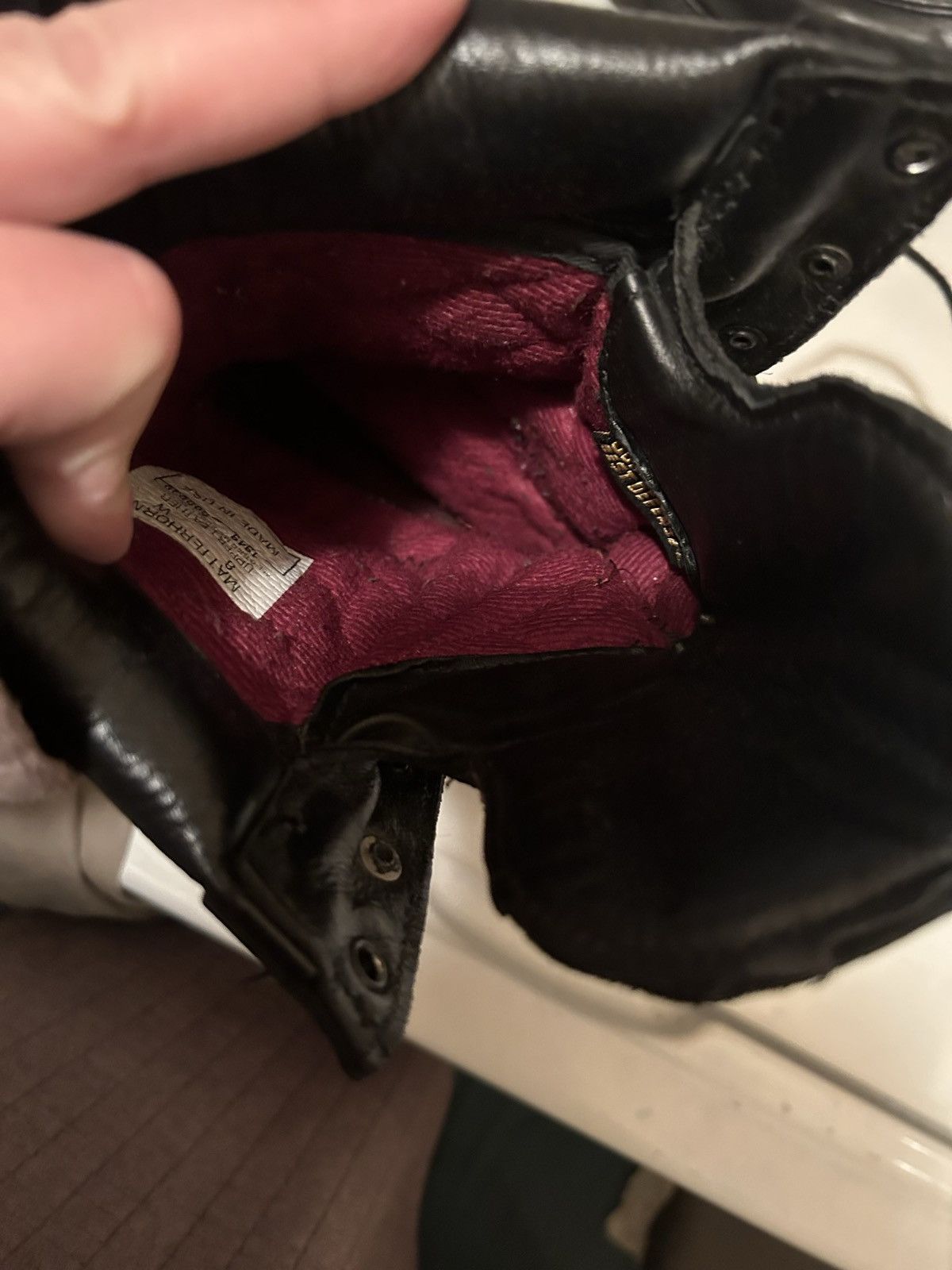 Vintage Made in USA high ankle leather military boots Size US 9 / EU 42 - 4 Thumbnail
