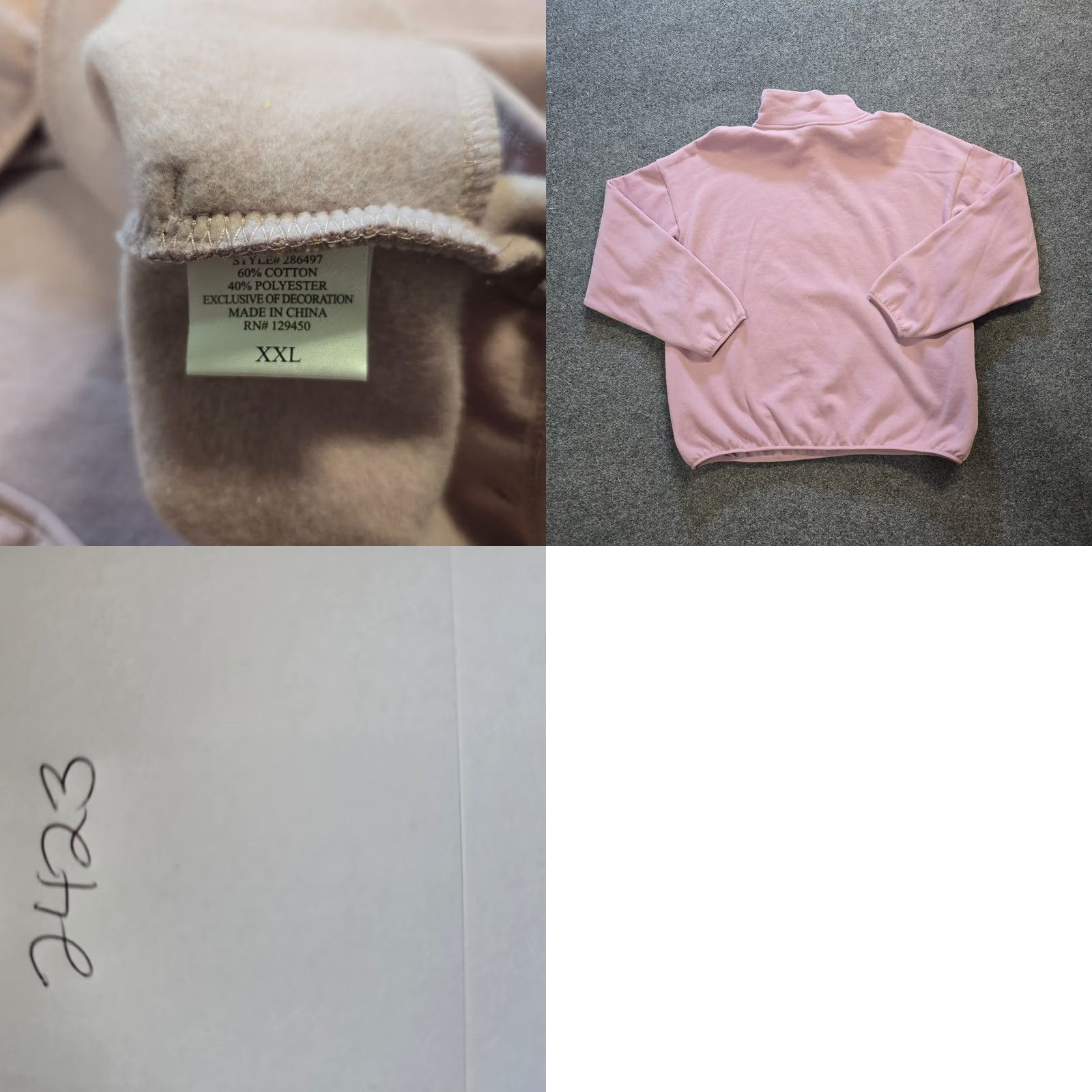 Vintage Como Vintage Top Womens 2XL Pink 1/4 Zip Sweatshirt Pockets Lounge Casual Shirt Sweatshirt Womens Winter Holiday Outdoor Casual Pull Over Pullover Size XXL / US 16-18 / IT 52-54 - 8 Thumbnail