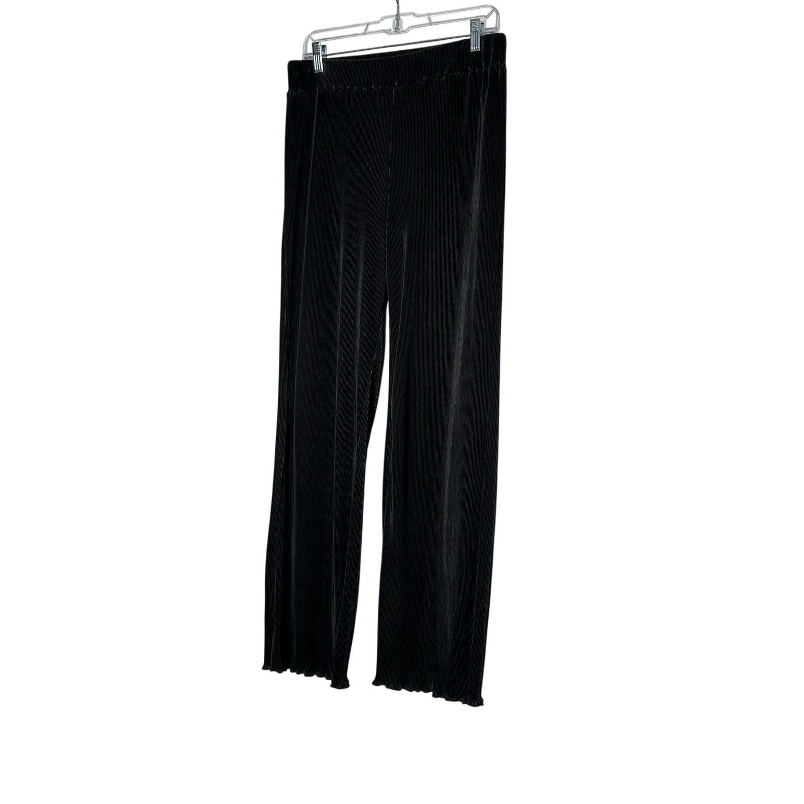Rachel Zoe Rachel Zoe black slinky wide legs pull on pants size Medium Size 32" / US 10 / IT 46 - 8 Thumbnail