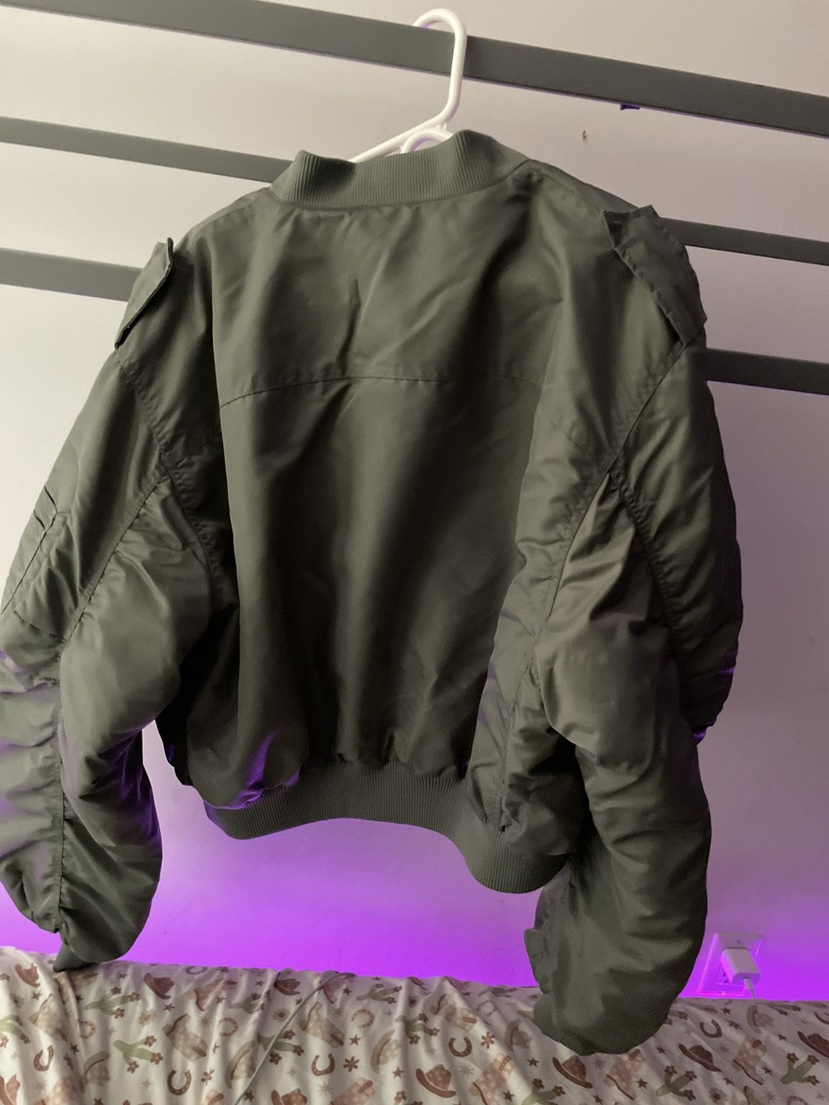 Entire Studios Entire Studios Women A-4 Bomber Jacket – Olive / Khaki (L) Size L / US 10 / IT 46 - 2 Thumbnail
