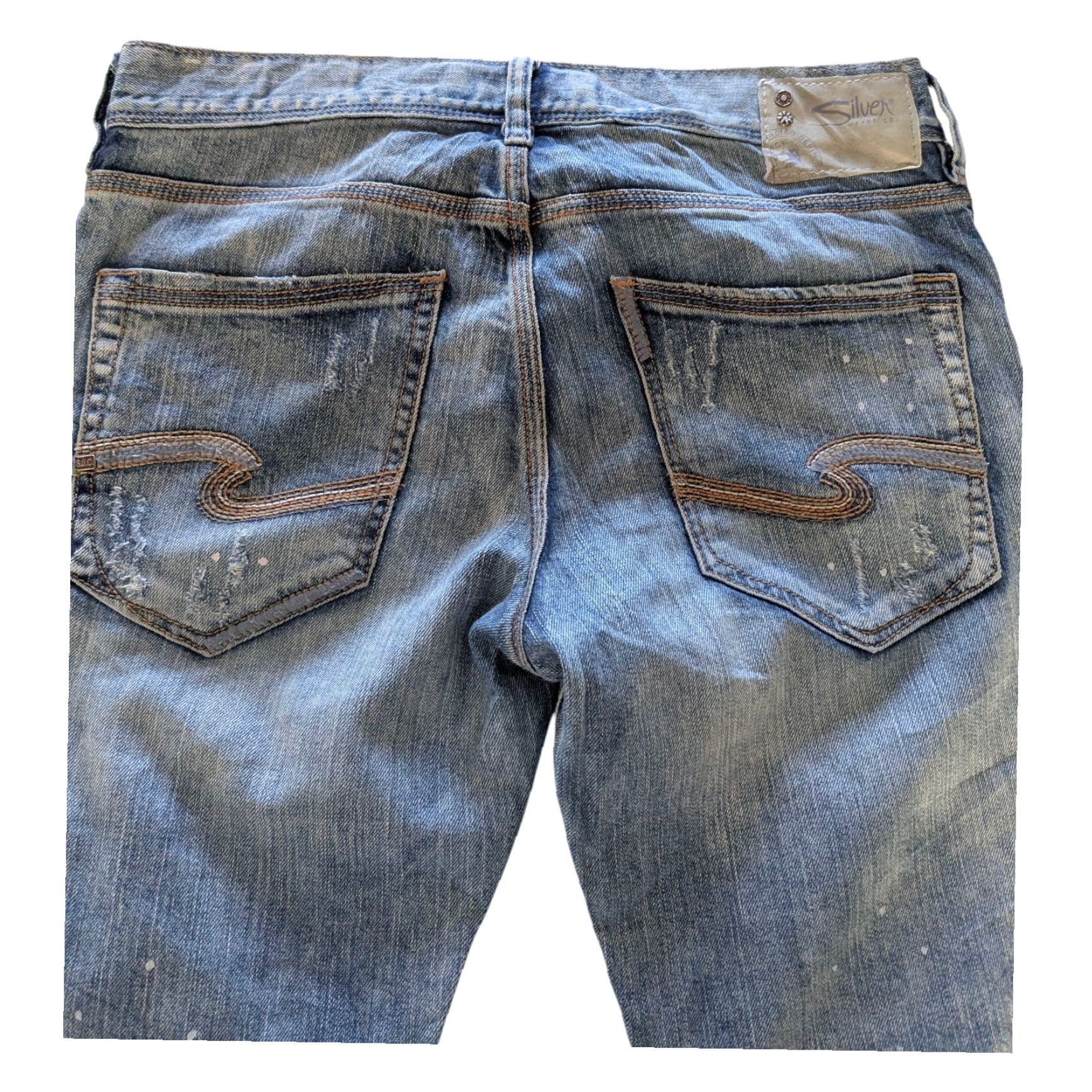 Silver Jeans Co. Silver Jeans Co. Eddie Jeans W31 L32 Blue Denim Relaxed Fit Straight Leg Mens XS? Size US 31 - 4 Thumbnail