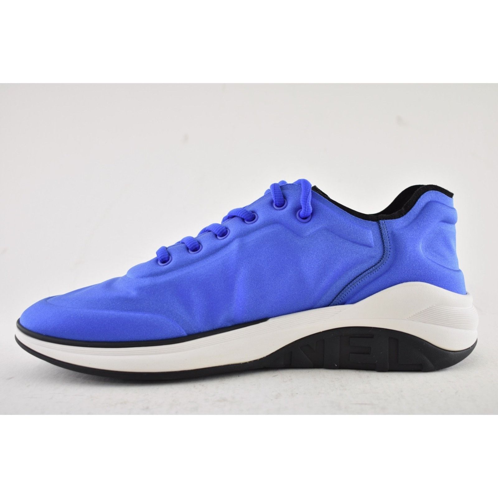 Chanel Chanel Men 19P Blue Lycra White Black CC Logo Lace Low Size US 11 / EU 44 - 9 Thumbnail