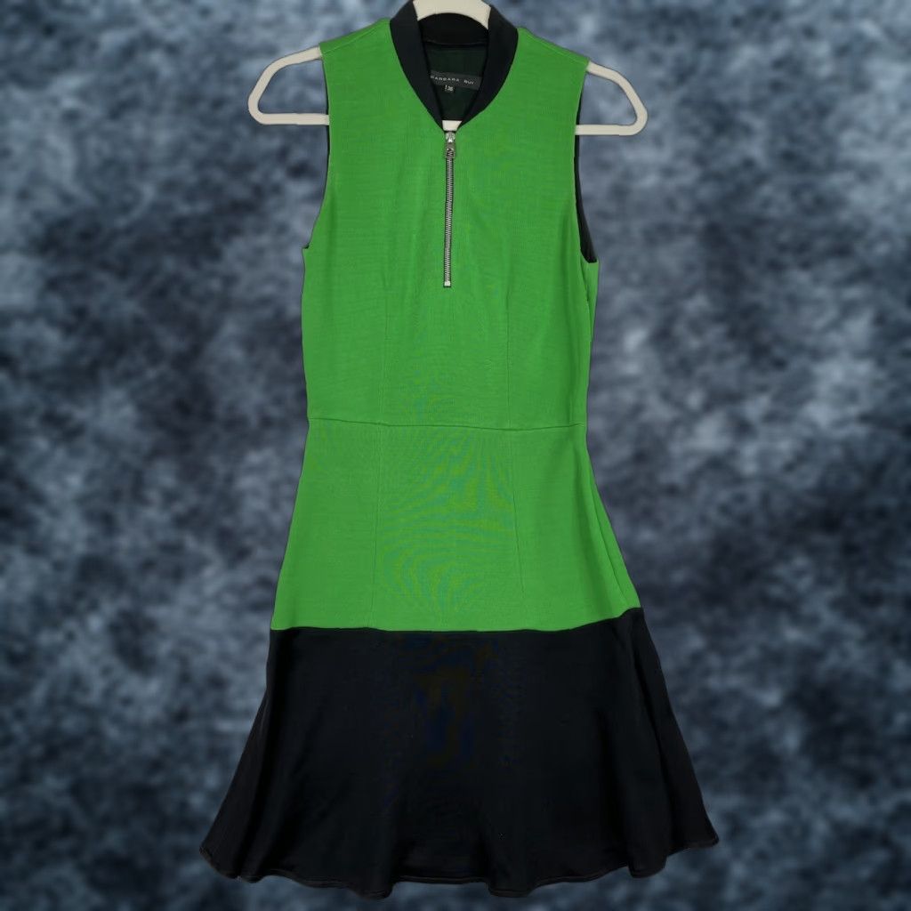 Barbara Bui VINTAGE Barbara Bui Dress Women 36 4 Green Knit Sleeveless Zip Midi Green 90s Classic Designer Retro Mens Womens Size S / US 4 / IT 40 - 1 Thumbnail