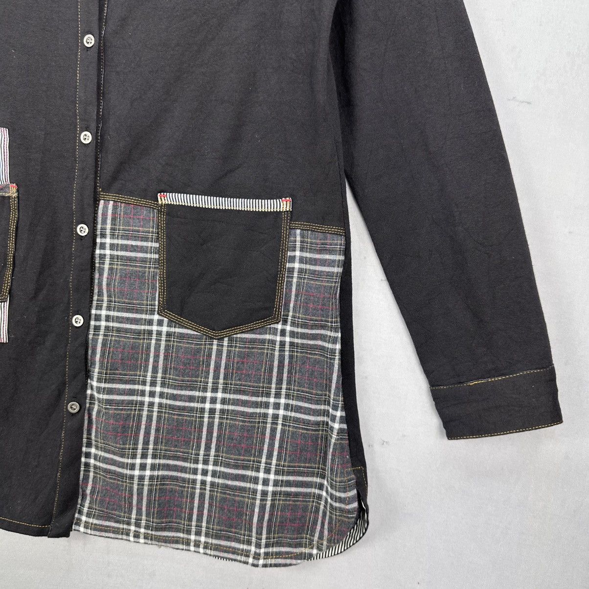 Japanese Brand × Vintage Vintage Flannel Jacket Patchwork by Maturita Size XS / US 0-2 / IT 36-38 - 3 Thumbnail
