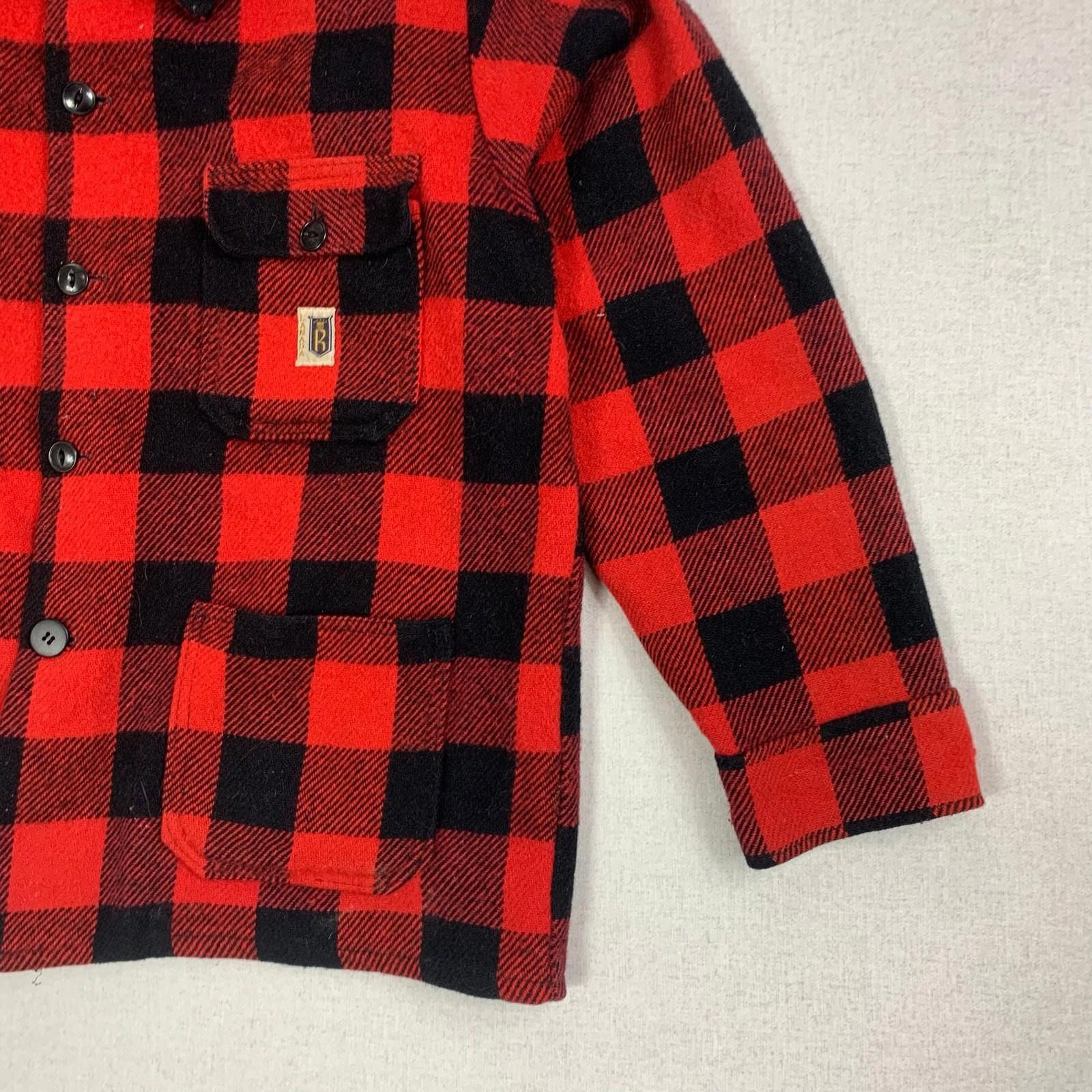 Other Buffalo Plaid Button Down Wool Jacket Regent Chemise S 70s Size US S / EU 44-46 / 1 - 6 Thumbnail