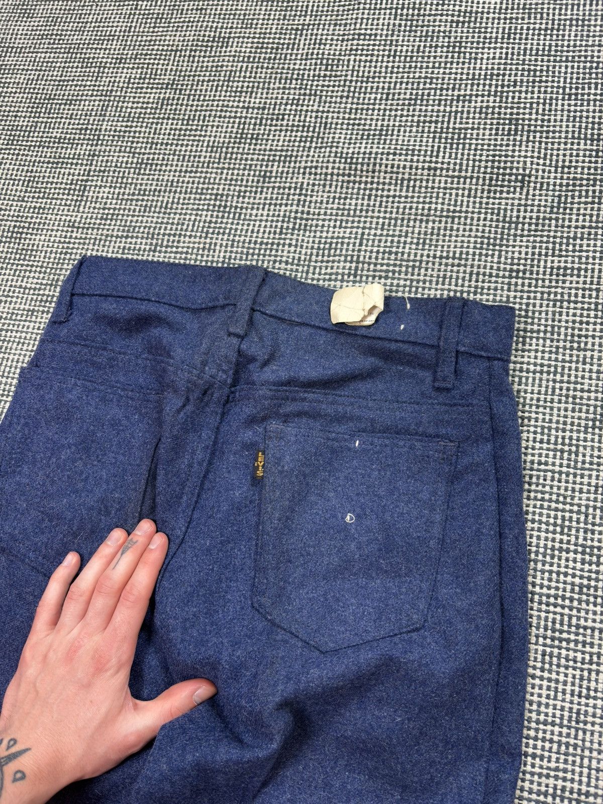 Levi's 60s Big E rare Levi’s wool flared trousers vintage hippie Size US 28 / EU 44 - 3 Thumbnail