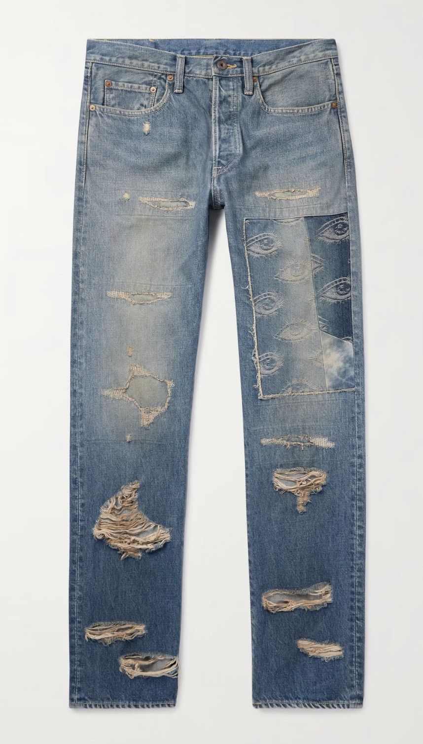 Kapital Kapital Monkey CISCO Speakeasy Distressed Denim Size US 30 / EU 46 - 1 Thumbnail
