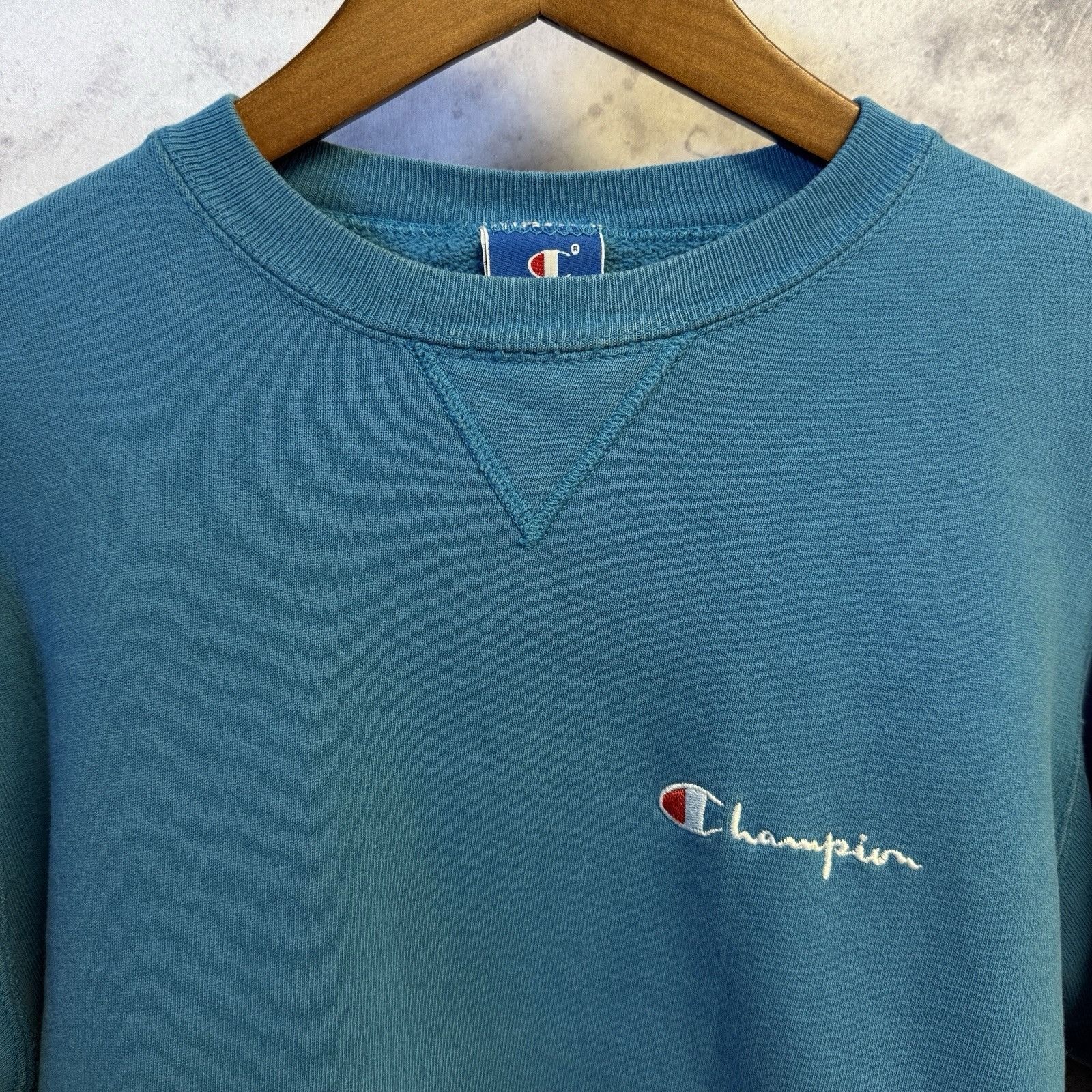 Champion Vintage 90s Champion Sweatshirt Mens M 19.5x22.5 Blue Single Size US M / EU 48-50 / 2 - 3 Thumbnail