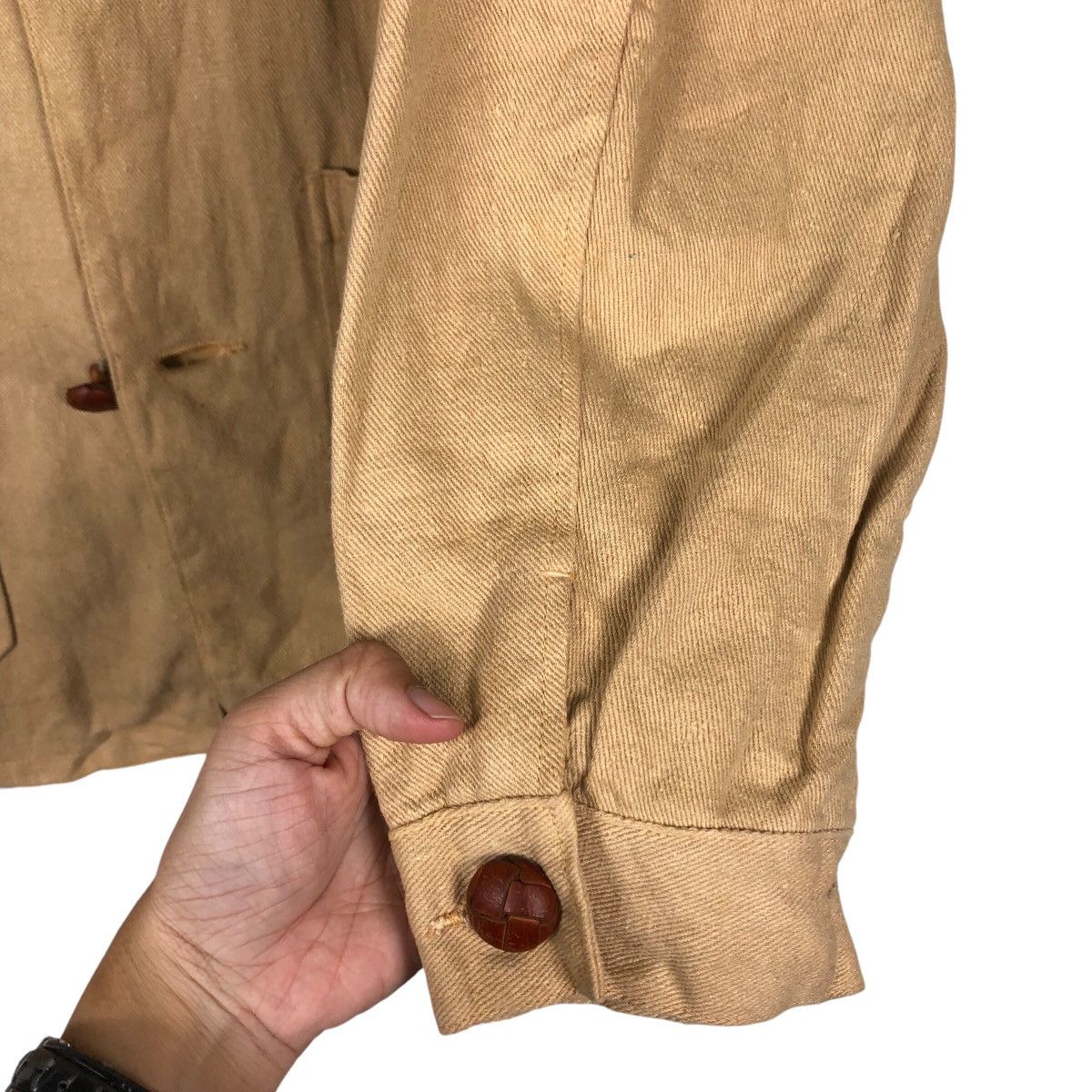 Japanese Brand 📌Vintage Duck Canvas Chore Work Jacket Button 45RPM Design Size US M / EU 48-50 / 2 - 16 Thumbnail