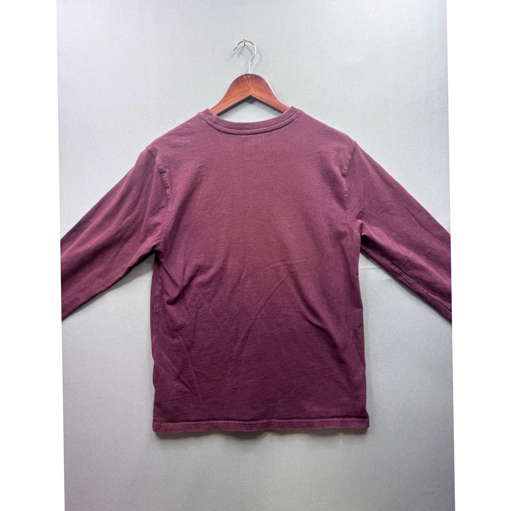 Wrangler Wrangler Workwear Shirt Long Sleeve Burgundy Mens S/CH Pocket Cotton Size US S / EU 44-46 / 1 - 6 Thumbnail