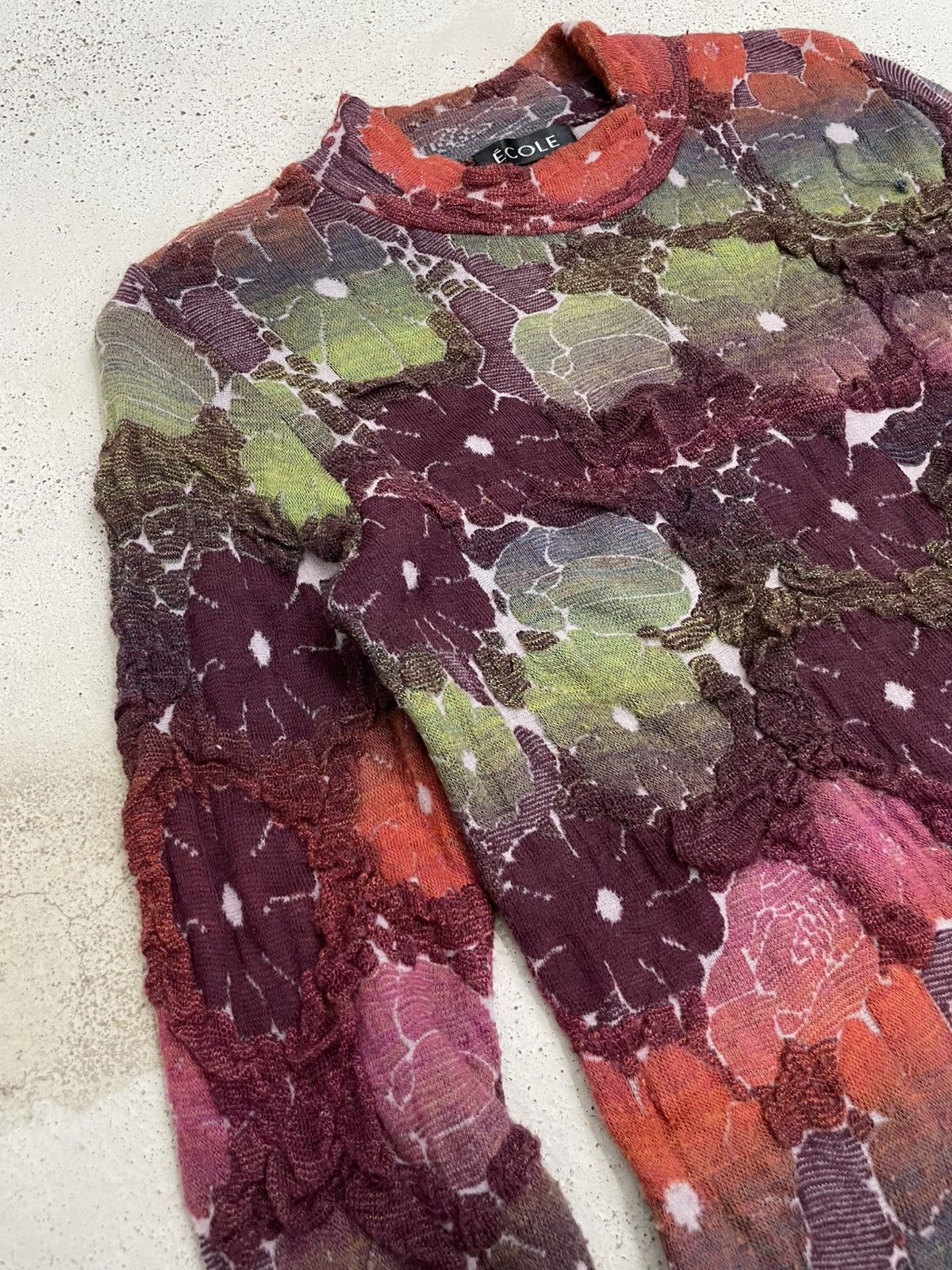 20471120 ECOLE 3D Design Knitted Art Colour Tone Pattern Size US S / EU 44-46 / 1 - 7 Thumbnail