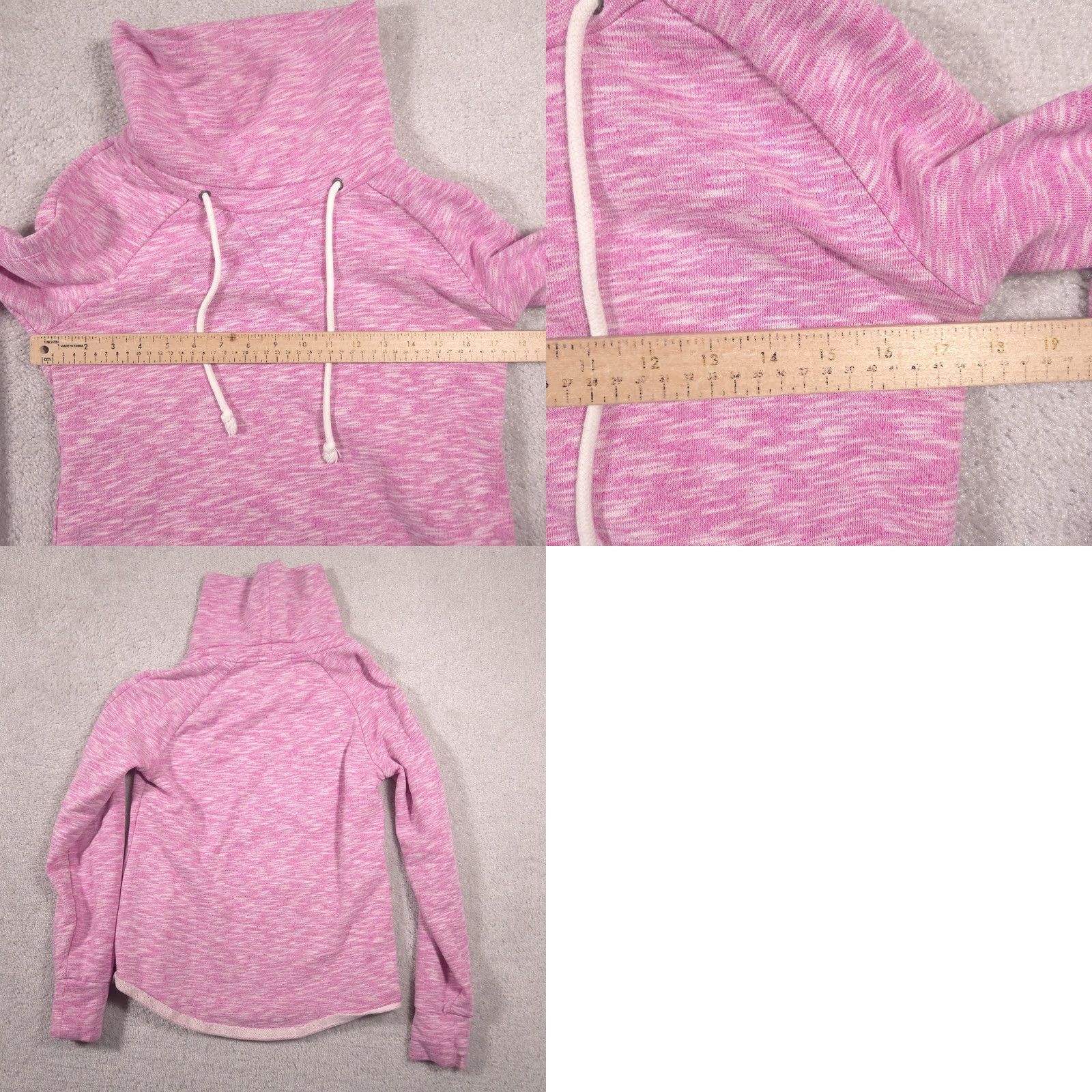 Gap Gap Sweatshirt Womens XS Pink Cowl Neck Fleece Pullover Raglan Stretch Top Size XS / US 0-2 / IT 36-38 - 8 Thumbnail