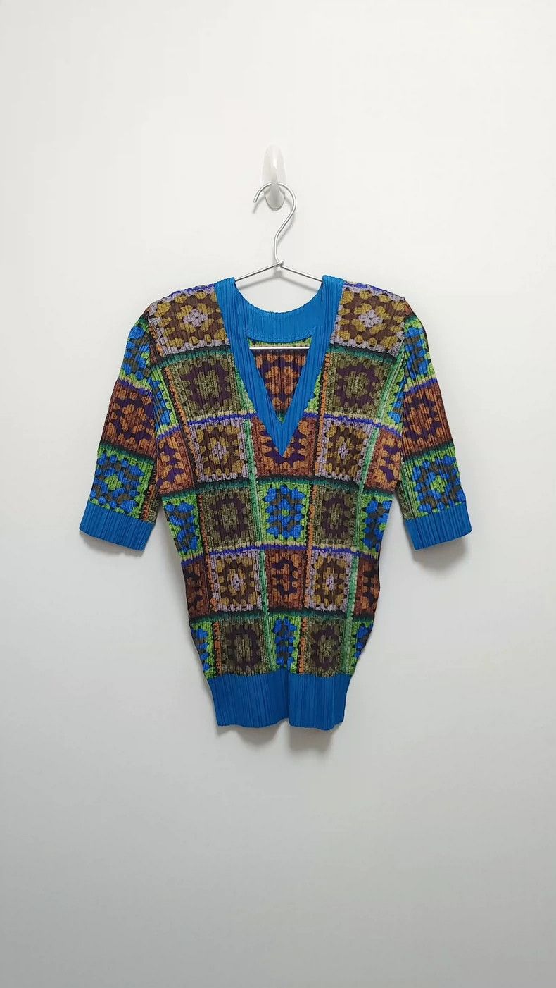 Issey Miyake Issey Miyake size:3 A vintage faux crocheted blouse with h Size M / US 6-8 / IT 42-44 - 1 Thumbnail