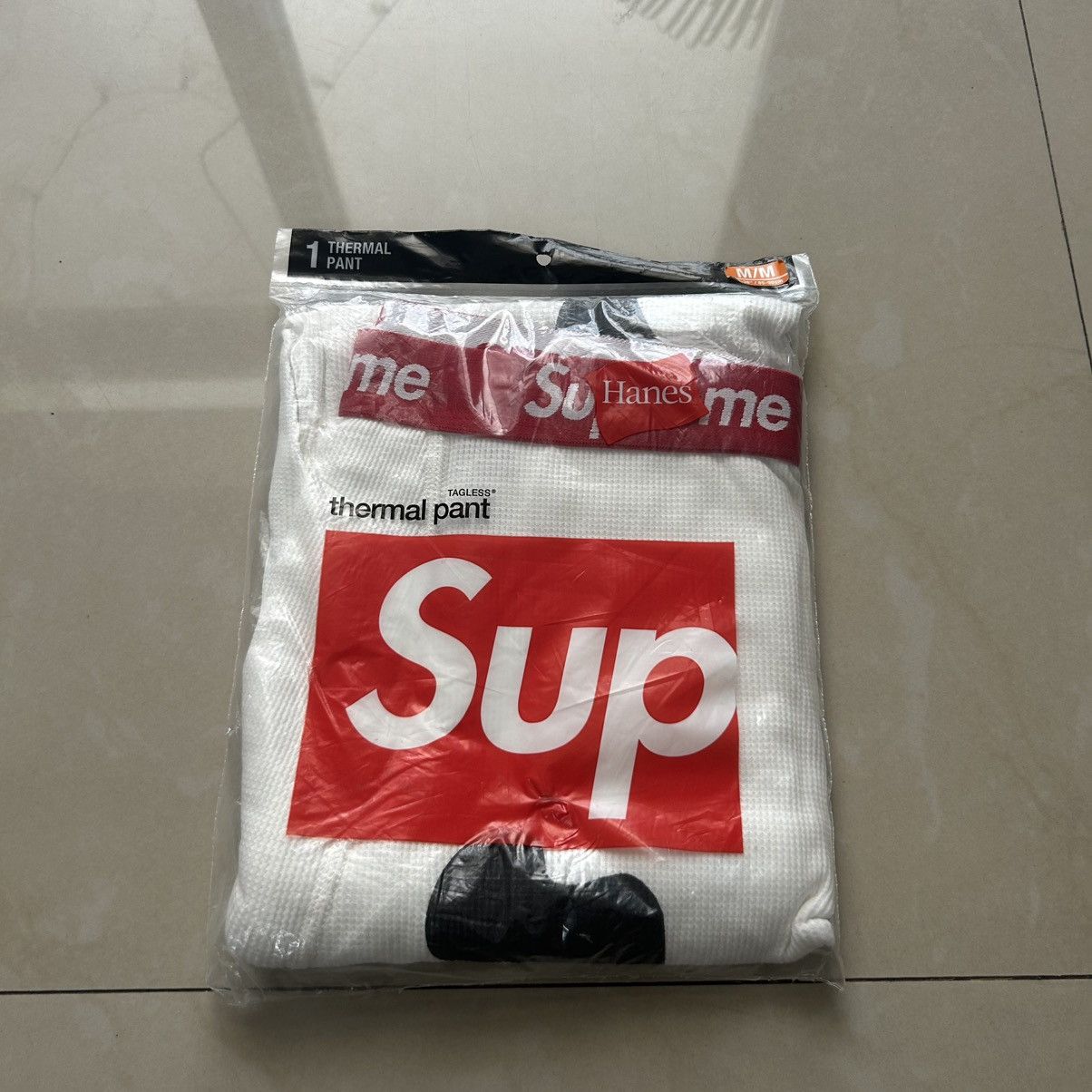 Supreme Supreme White Skelton Thermal Bottoms Size US 30 / EU 46 - 1 Thumbnail
