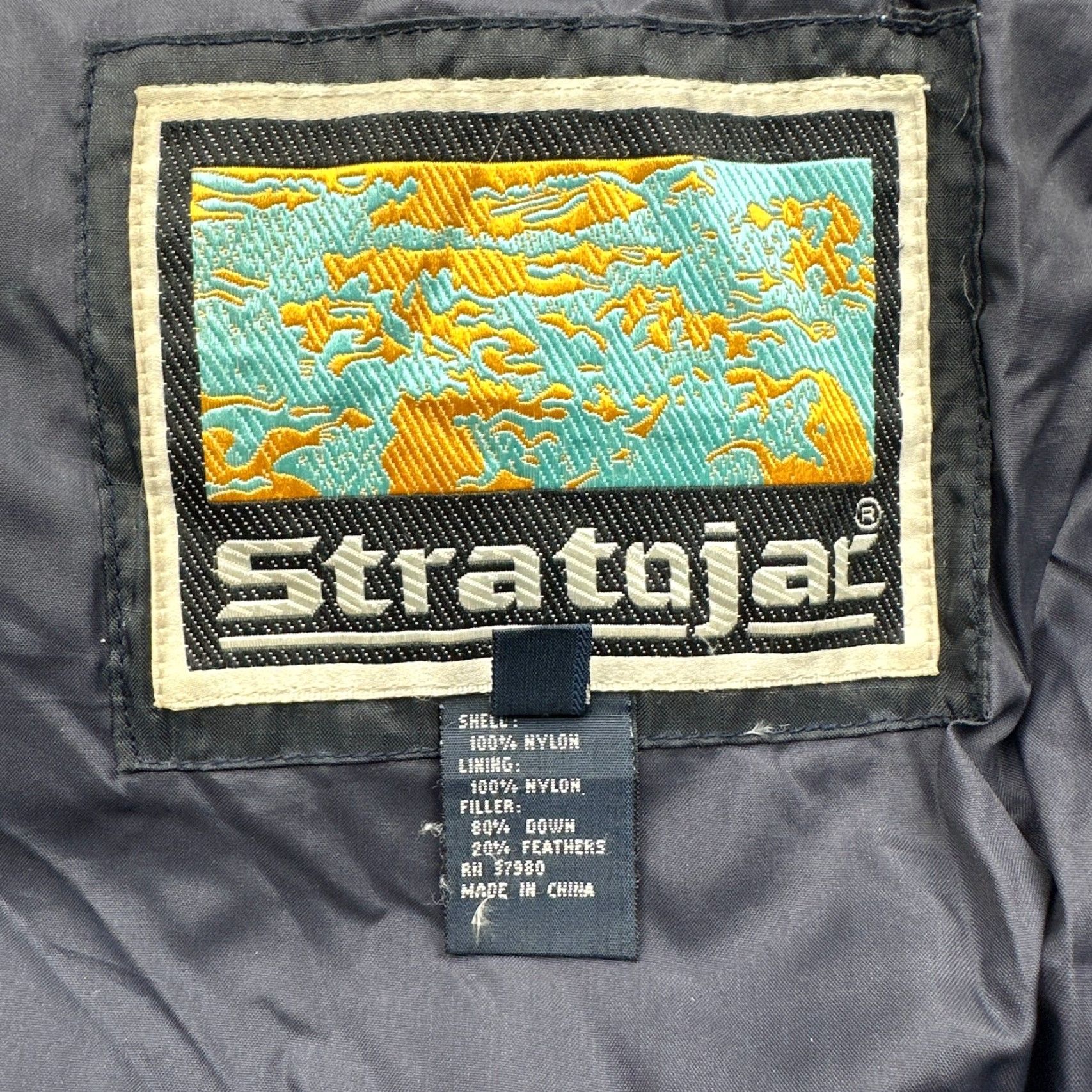 Vintage VINTAGE Stratojac Goose Down Puffer Parka Jacket XL Navy Quilted Pockets Zip Mens Size US XL / EU 56 / 4 - 3 Thumbnail