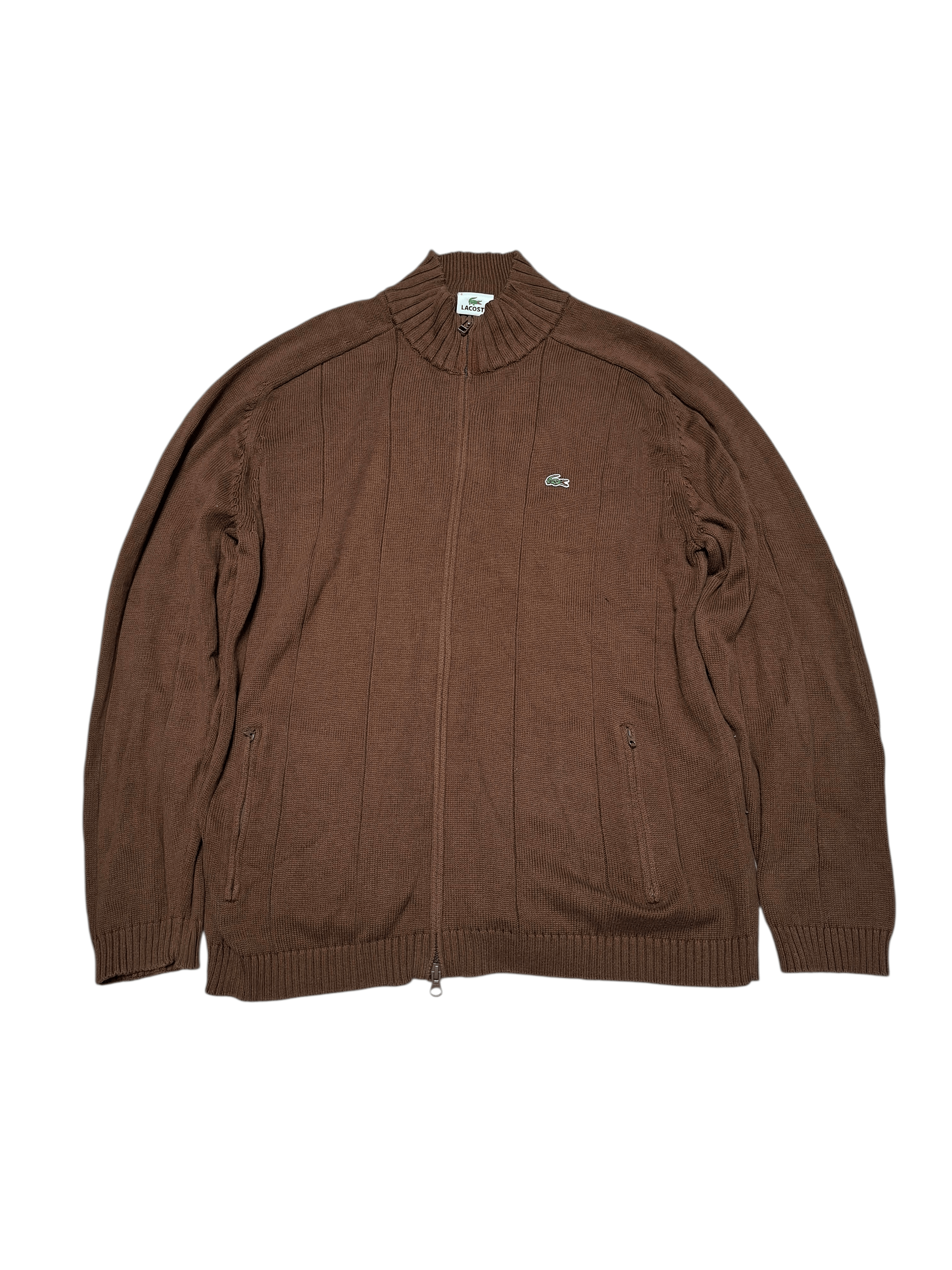 Lacoste LACOSTE VINTAGE LUXURY OLDMONEY BROWN JUMPER SWEATER Size US L / EU 52-54 / 3 - 1 Thumbnail