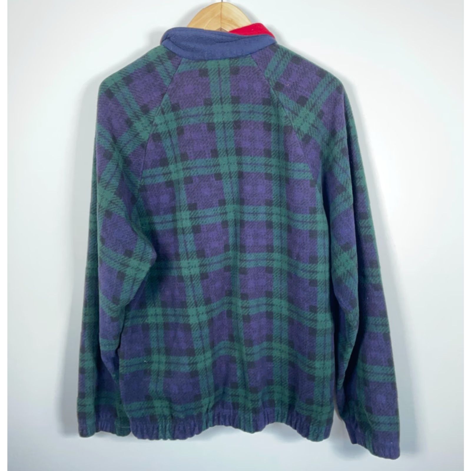 Vintage VINTAGE Authentic Sport Tartan Plaid Fleece Zip Up Jacket Men L Blue Green Unlined 90s Retro Pockets Full Zip Size US L / EU 52-54 / 3 - 2 Thumbnail