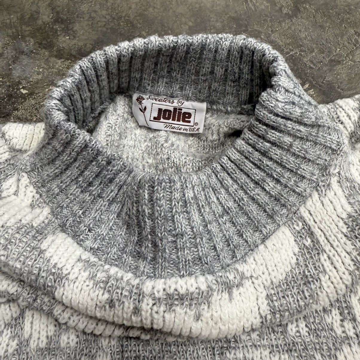 Vintage Vintage 90s Jolie Raised Floral Knit Sweater Textured USA Size US M / EU 48-50 / 2 - 4 Thumbnail