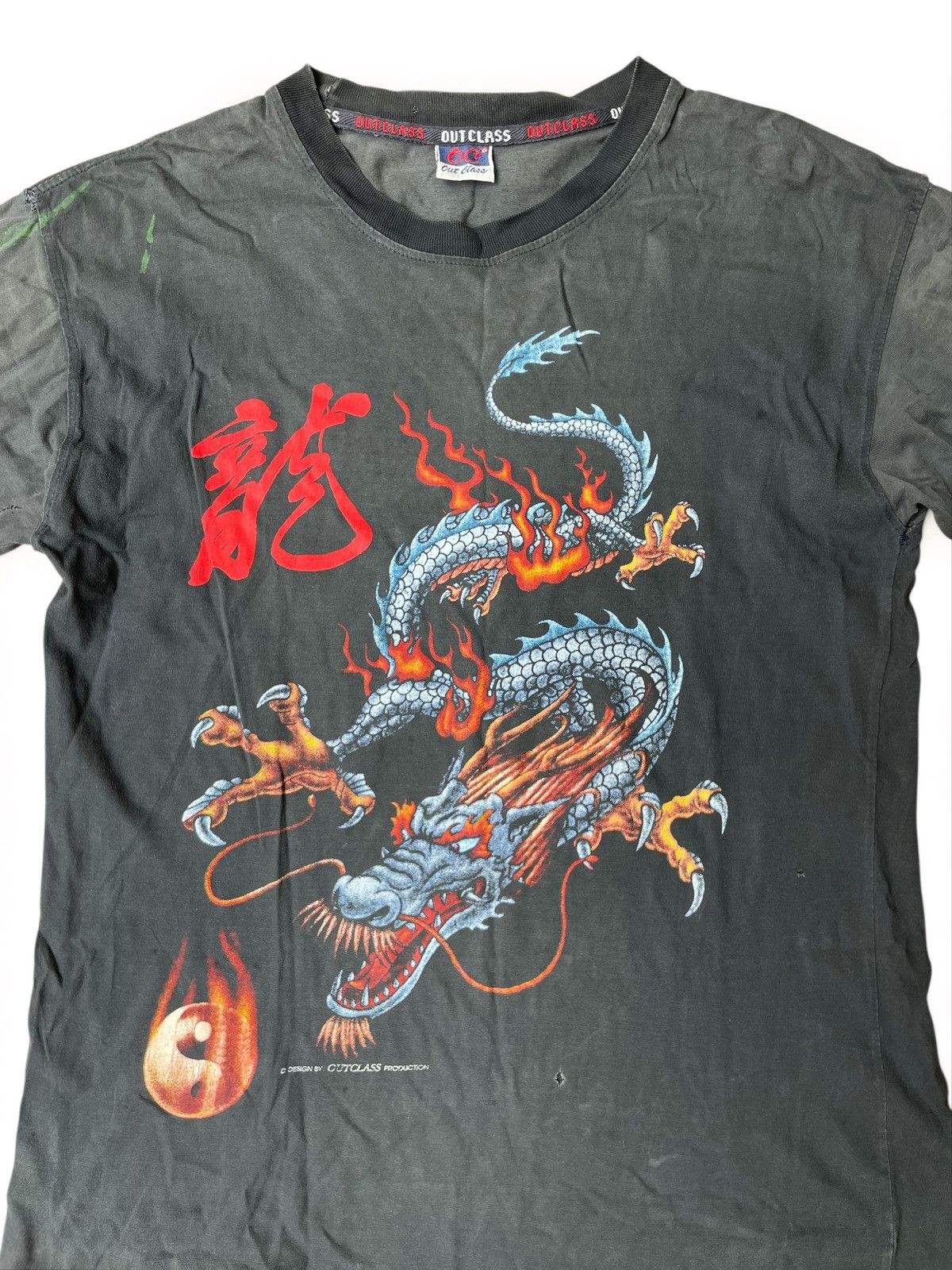 Other Vintage Thrashed Sun Faded Tee Dragon Flame Very Worn TShirt Size US M / EU 48-50 / 2 - 2 Thumbnail