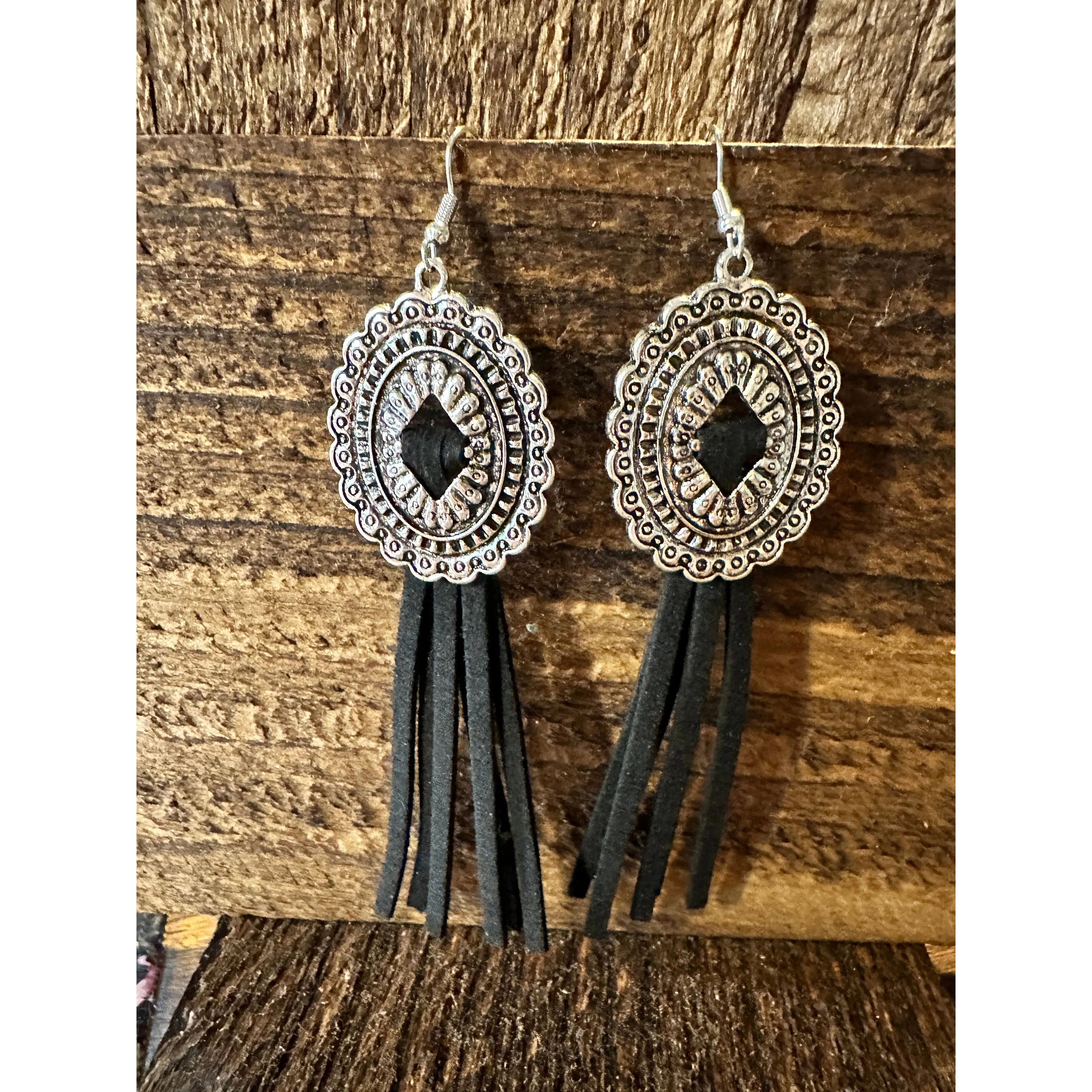Other Boho Hippie Western Conch Tribal Silver Drop Wire Earrings, Size ONE SIZE - 2 Thumbnail