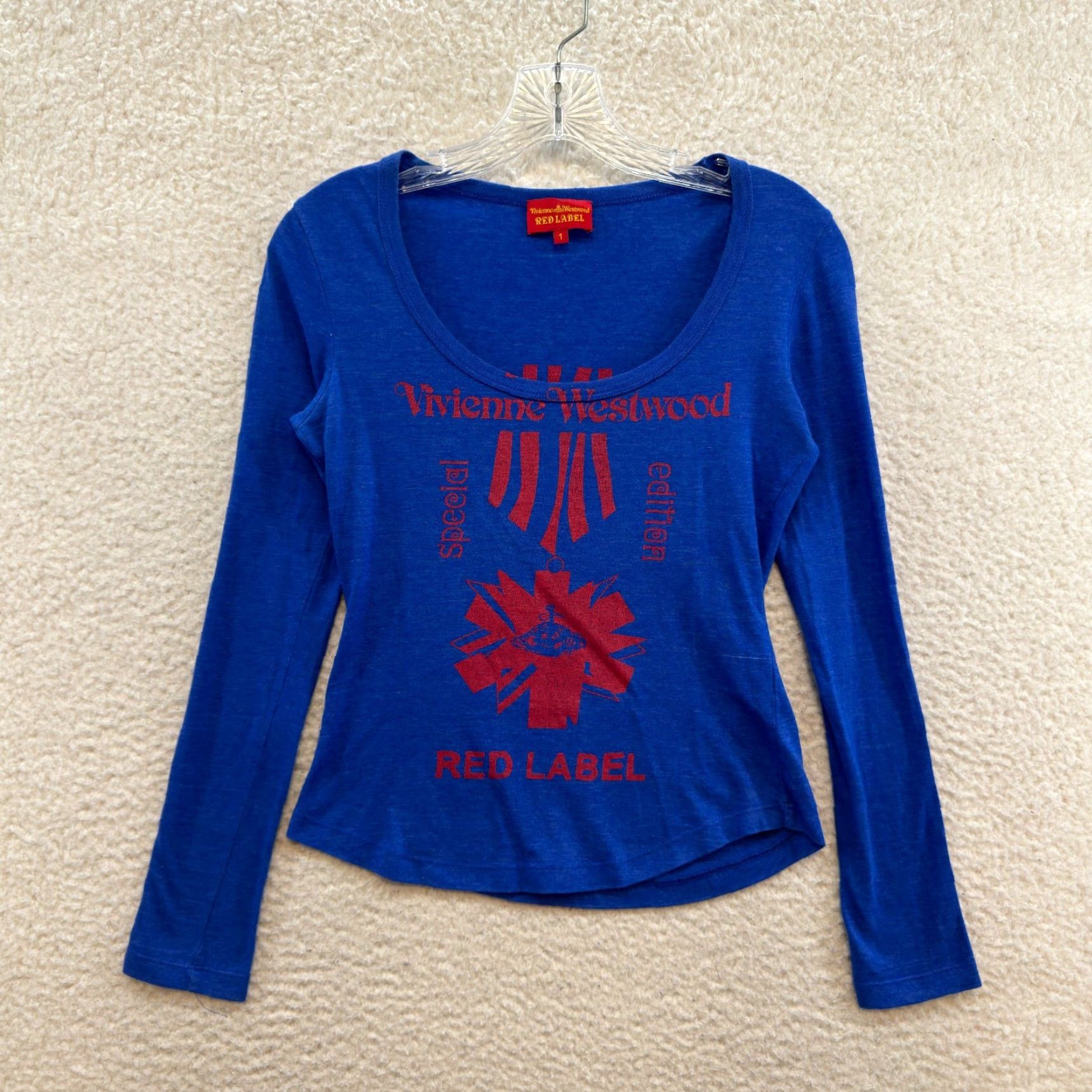 Vivienne Westwood VINTAGE Vivienne Westwood Shirt Womens S Cyber Boho Fairy Grunge Red Label Blue - Y2K Small Label Original Size S / US 4 / IT 40 - 2 Thumbnail