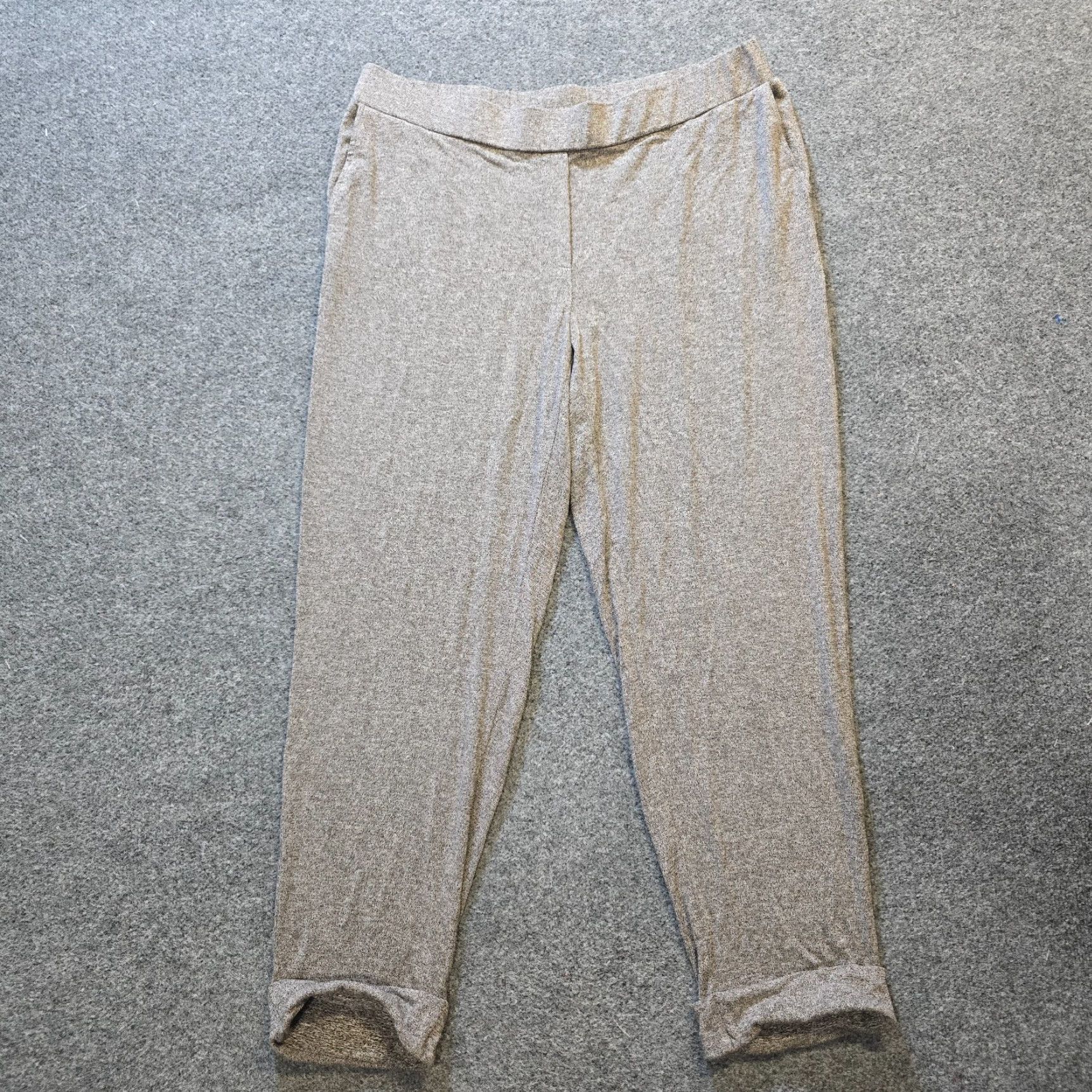 J. Jill J Jill Pants Womens Size Large Gray Tapered Cuff Stretch Wearever Pull On Casual Slim Straight Leg City Preppy Mens Womens Girls Size 36" / US 14 / IT 50 - 2 Thumbnail