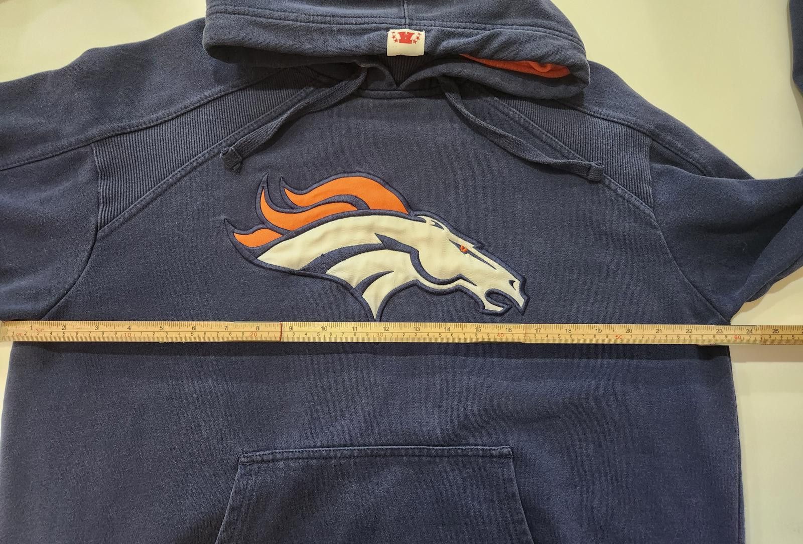 NFL Vntg NFL Broncos Hoodie Men’s Large Blue Orange Embroidered Size US L / EU 52-54 / 3 - 4 Thumbnail