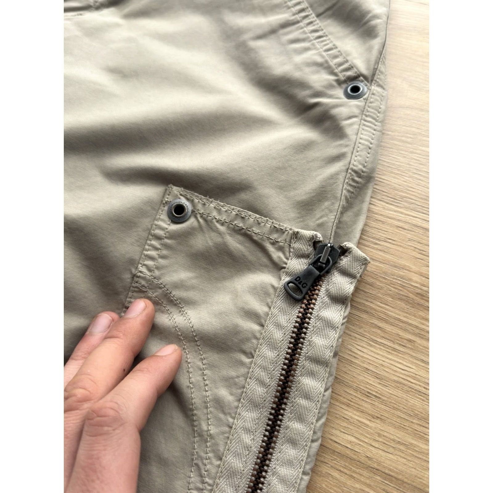 Dolce & Gabbana VINTAGE Dolce&Gabbana Cargo Pants Men S Beige 32in Inseam 46 Size US 29 - 7 Thumbnail