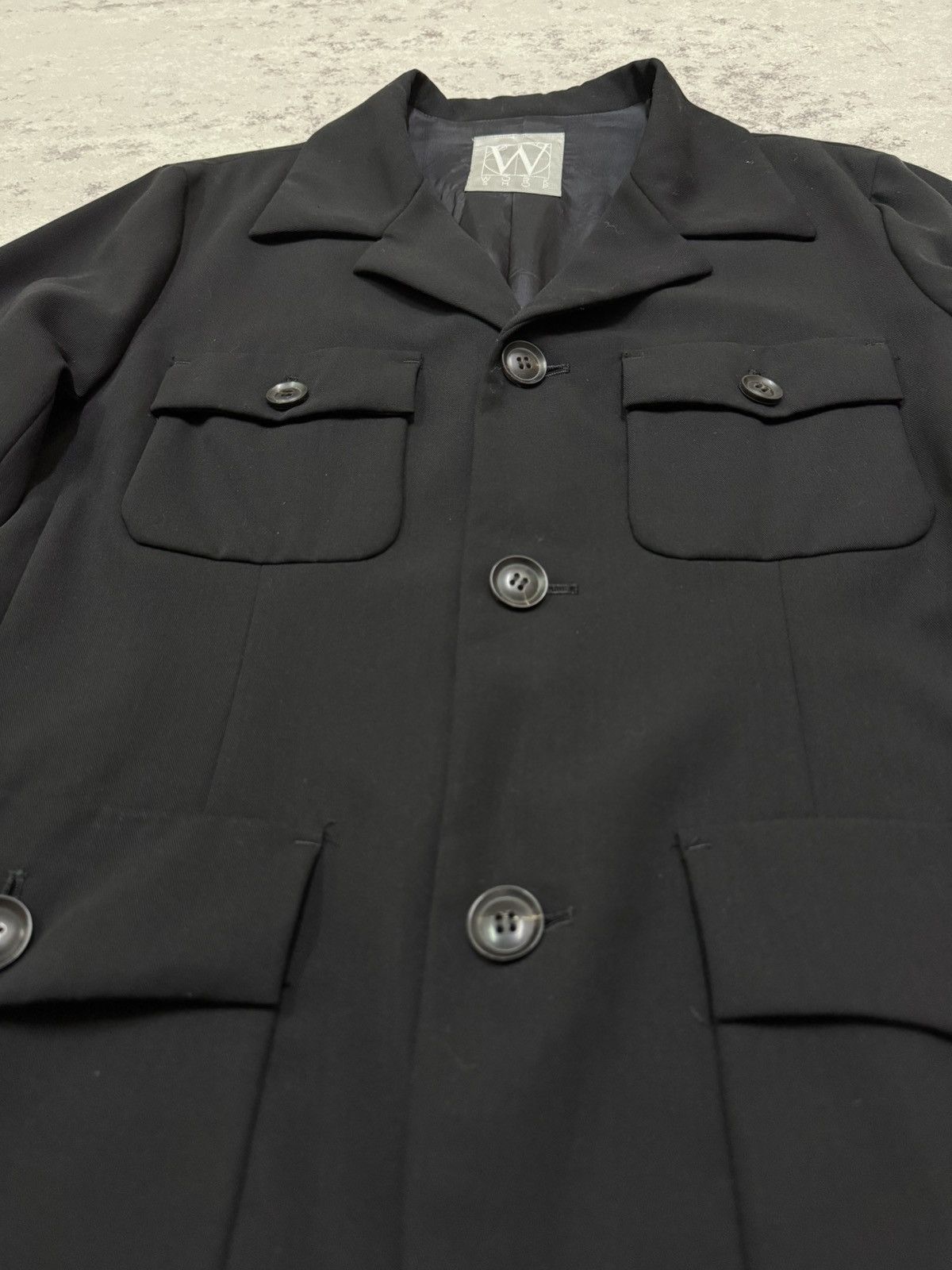 Yohji Yamamoto Yohji Yamamoto Workshop Flap Pocket Black Button Up Jacket Size US S / EU 44-46 / 1 - 7 Thumbnail