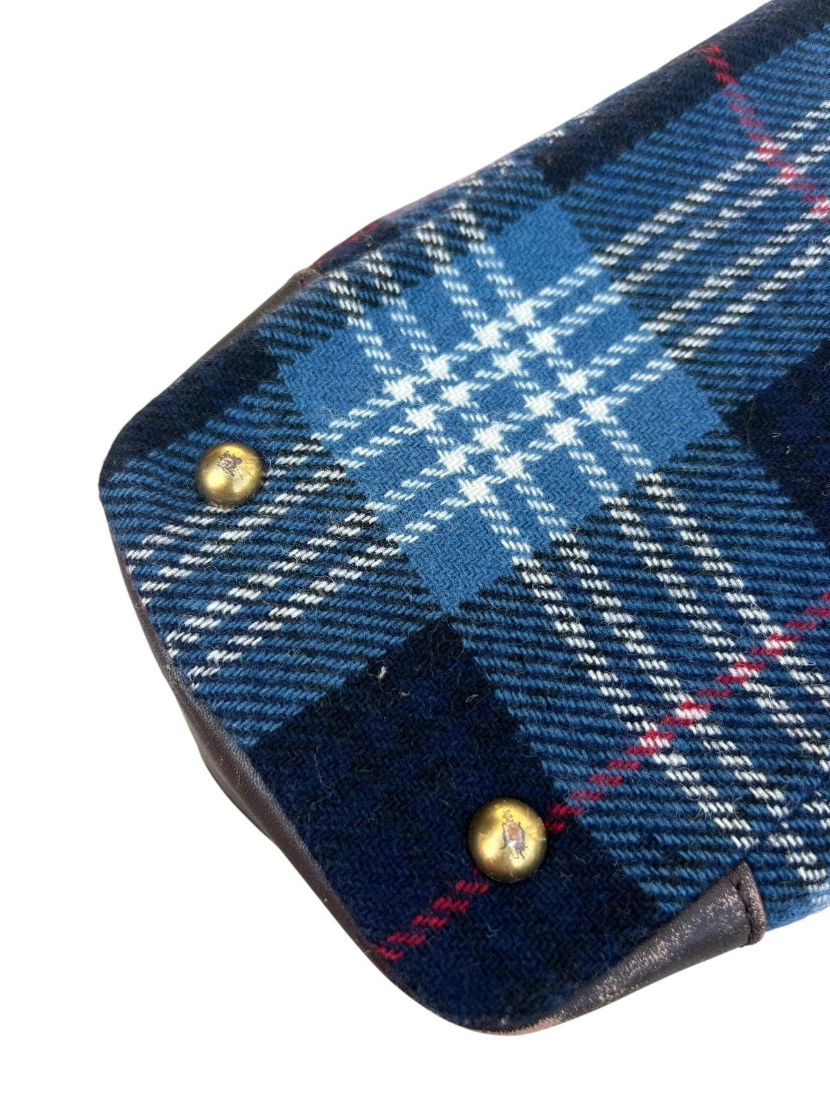 Leather The Scotch House Leather Cotton Plaid Tote Bag Size ONE SIZE - 19 Thumbnail