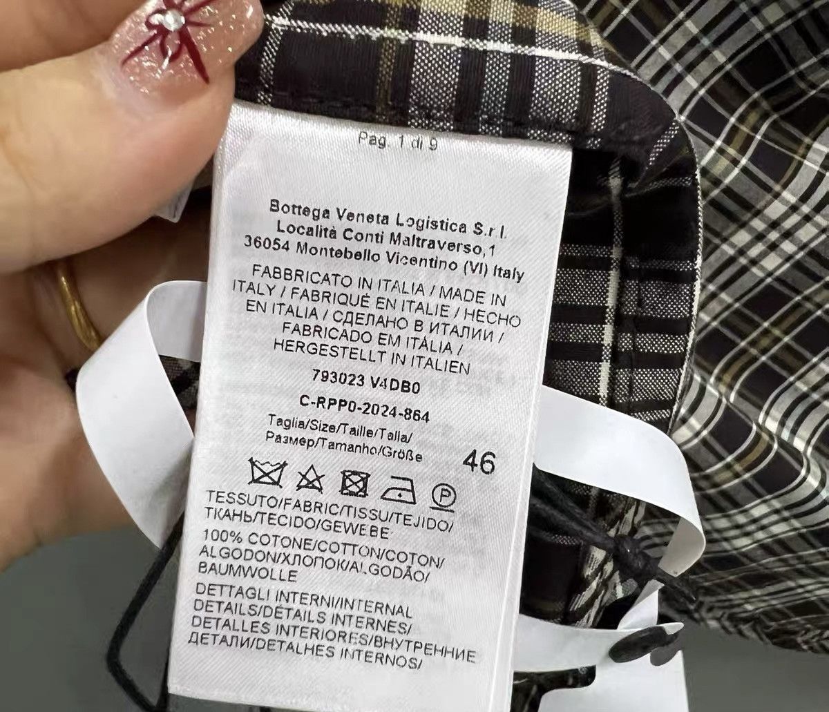 Bottega Veneta plaid flannel shirt Size US S / EU 44-46 / 1 - 3 Thumbnail