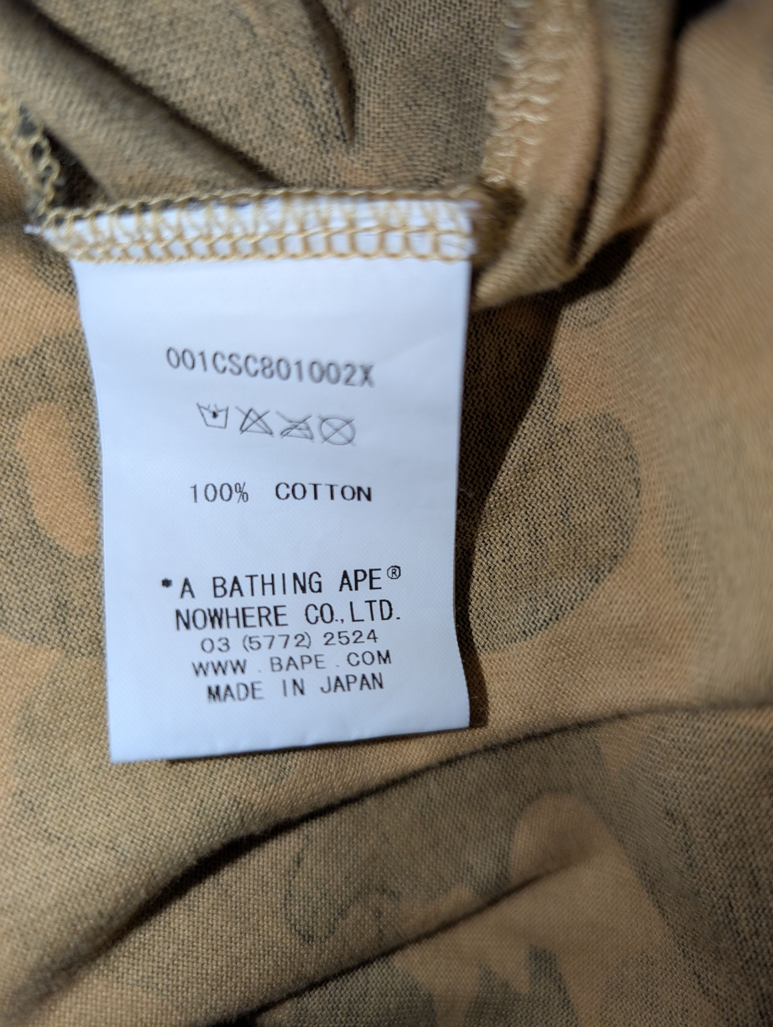 Bape BAPE YELLOW CAMO SHARK FRONT T-SHIRT SIZE LARGE Size US L / EU 52-54 / 3 - 8 Thumbnail