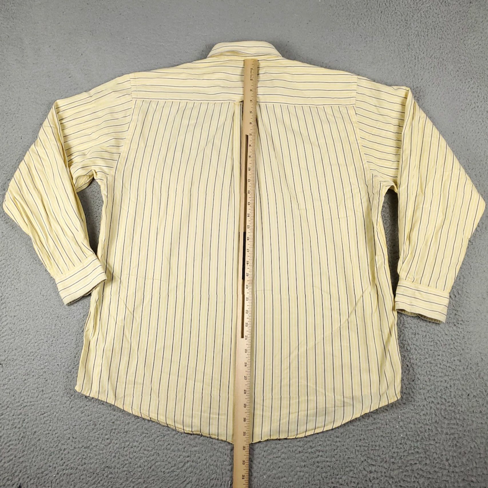 Nautica Nautica Button-Up Shirt Mens Medium Yellow Blue Striped Casual Long Sleeve Size US M / EU 48-50 / 2 - 7 Thumbnail