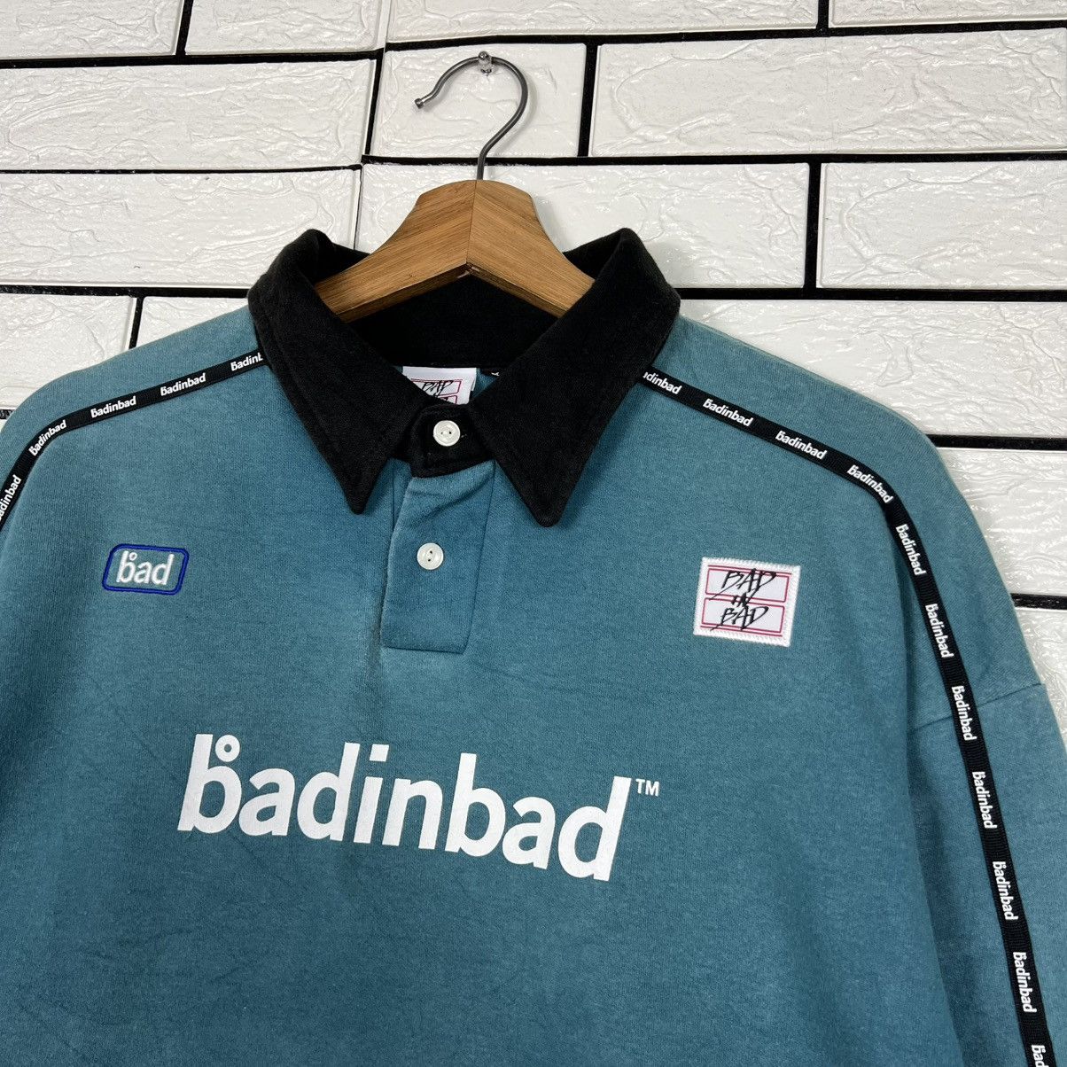 Vintage BAD IN BAD Big Logo Collared Sweatshirt #4181-C191 Size US M / EU 48-50 / 2 - 3 Thumbnail