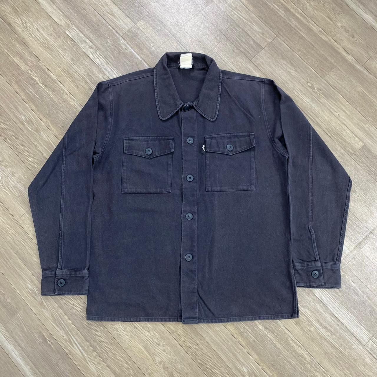 Vintage Agnes B. Paris Military Style Black Washed Shirt