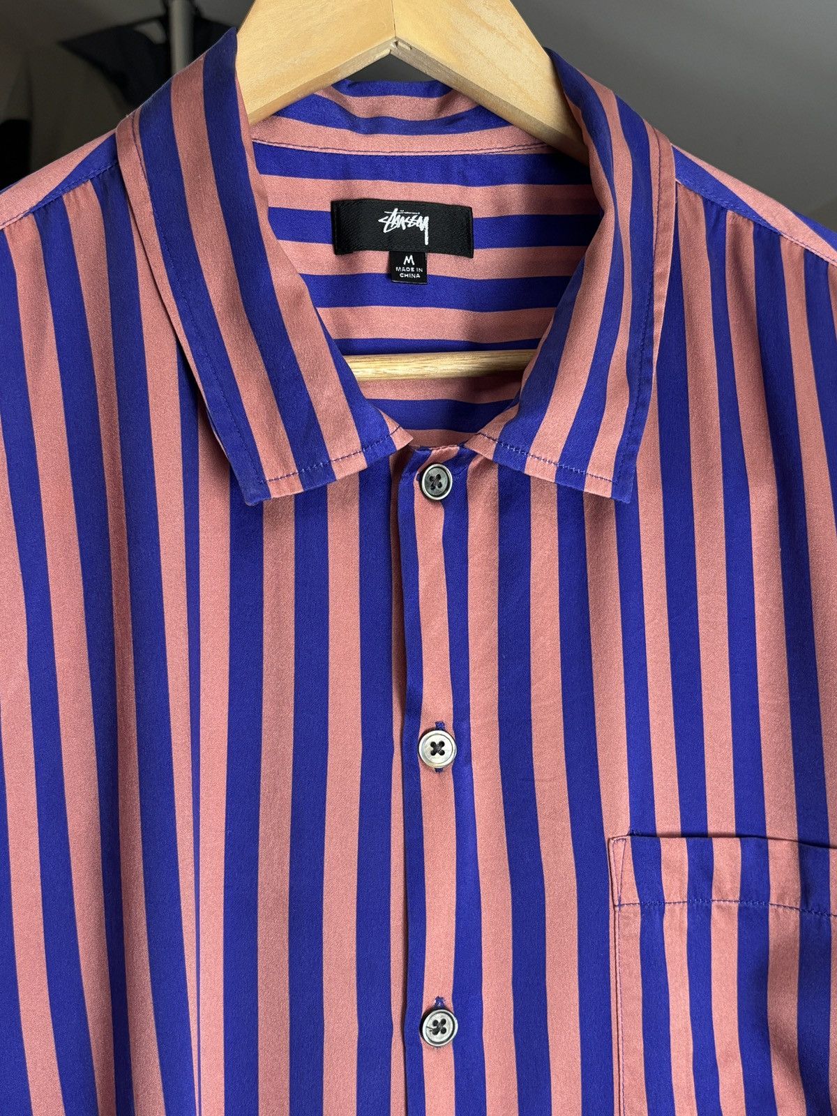 Stussy Stussy Silk Striped Button Up Shirt Size US M / EU 48-50 / 2 - 3 Thumbnail