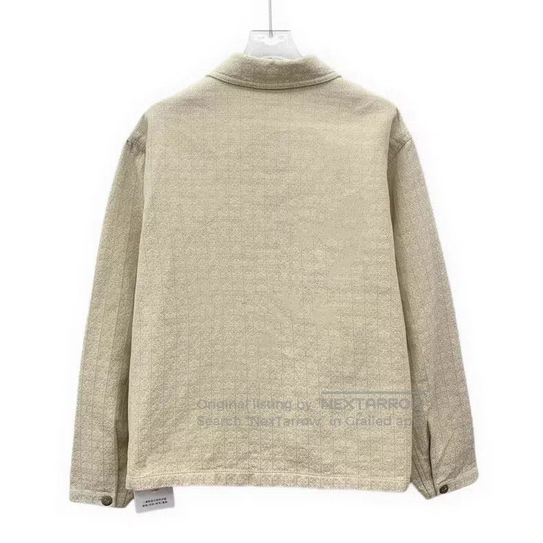 Loewe Loewe Light brown logo print cotton collar single-breasted Size S / US 4 / IT 40 - 2 Thumbnail
