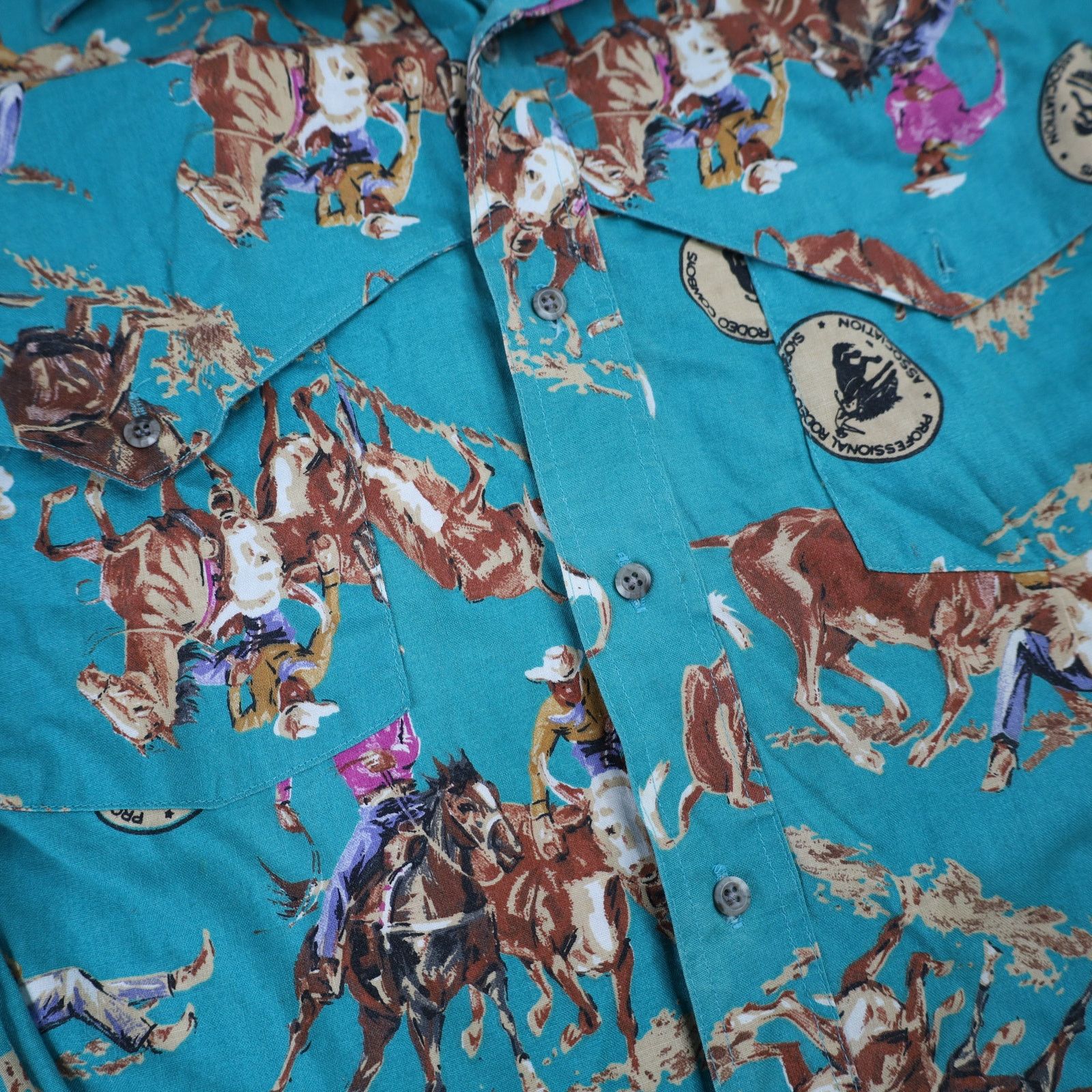 Vintage × Wrangler VTG Wrangler Professional Rodeo Cowboys Assn Shirt Size US XL / EU 56 / 4 - 7 Thumbnail