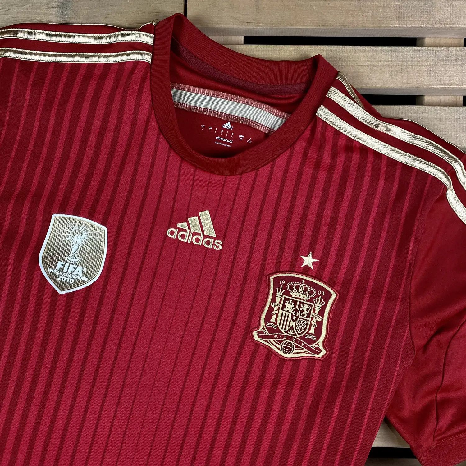 Adidas Mens Football Shirt Spain Home 2014 Adidas Size L Size US L / EU 52-54 / 3 - 2 Thumbnail