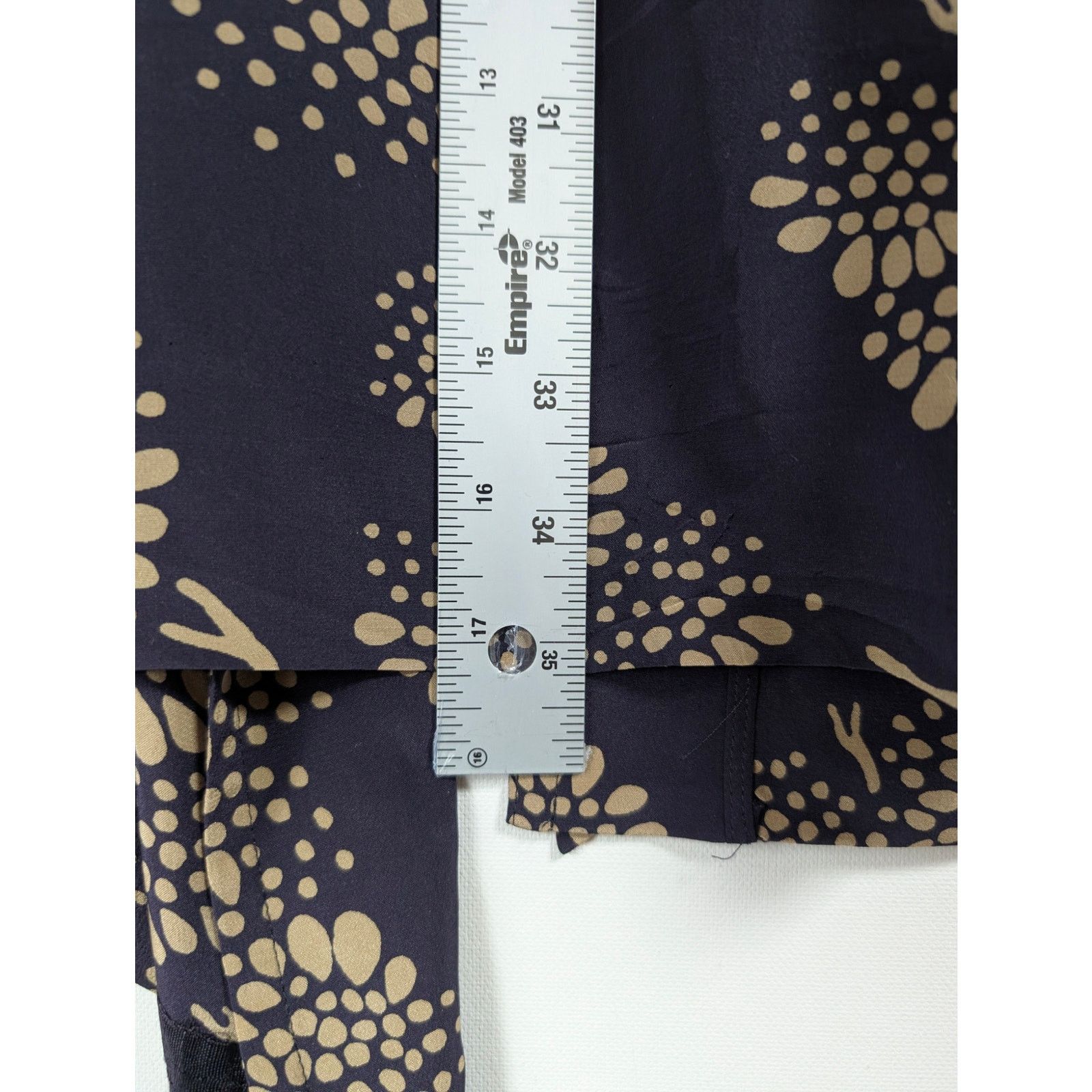 Anthropologie Anthropologie Maeve Silk Button-Down Wrap Navy Gold Dress Size M / US 6-8 / IT 42-44 - 8 Thumbnail